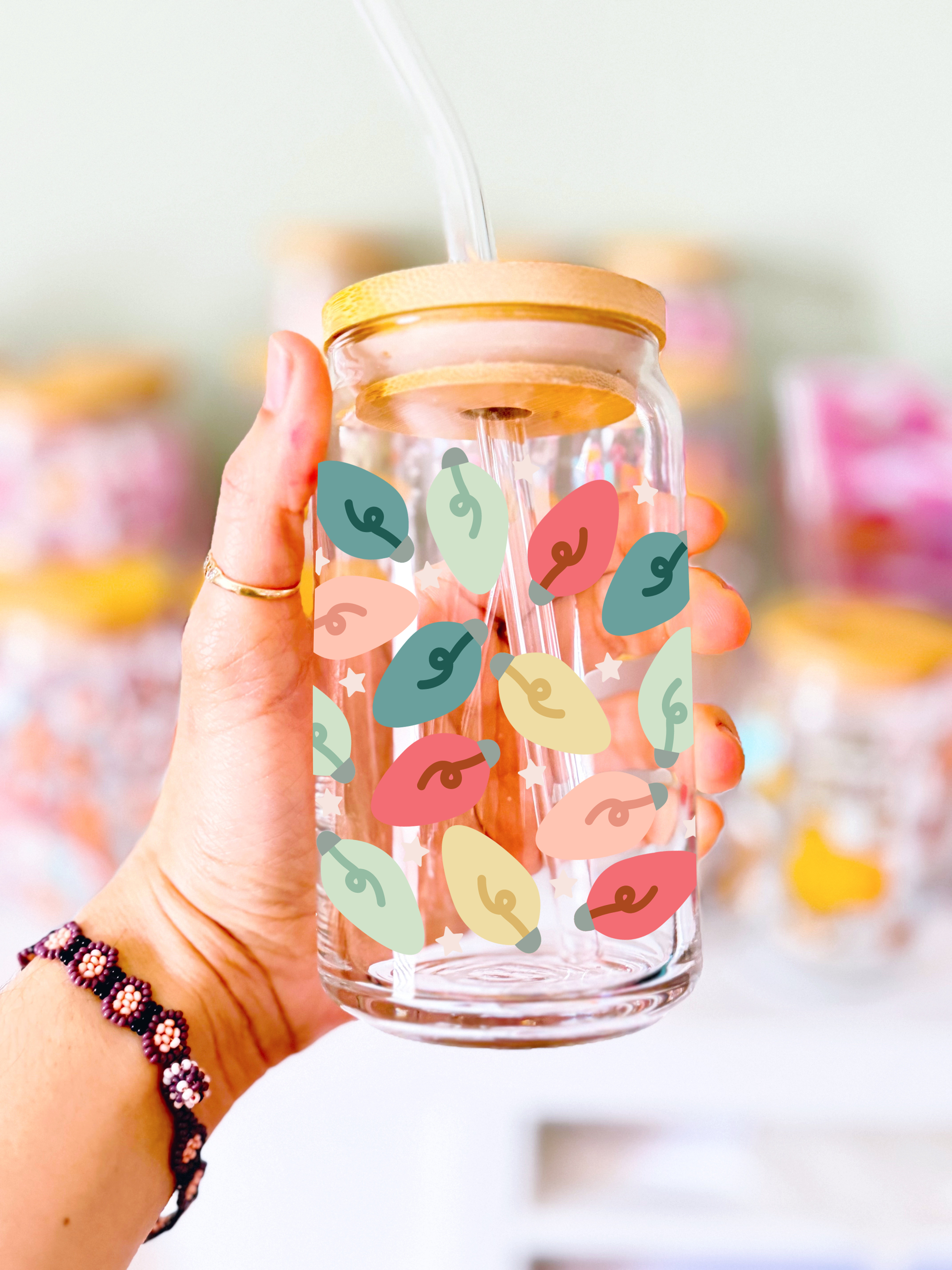 Christmas Lights 16 oz Cup