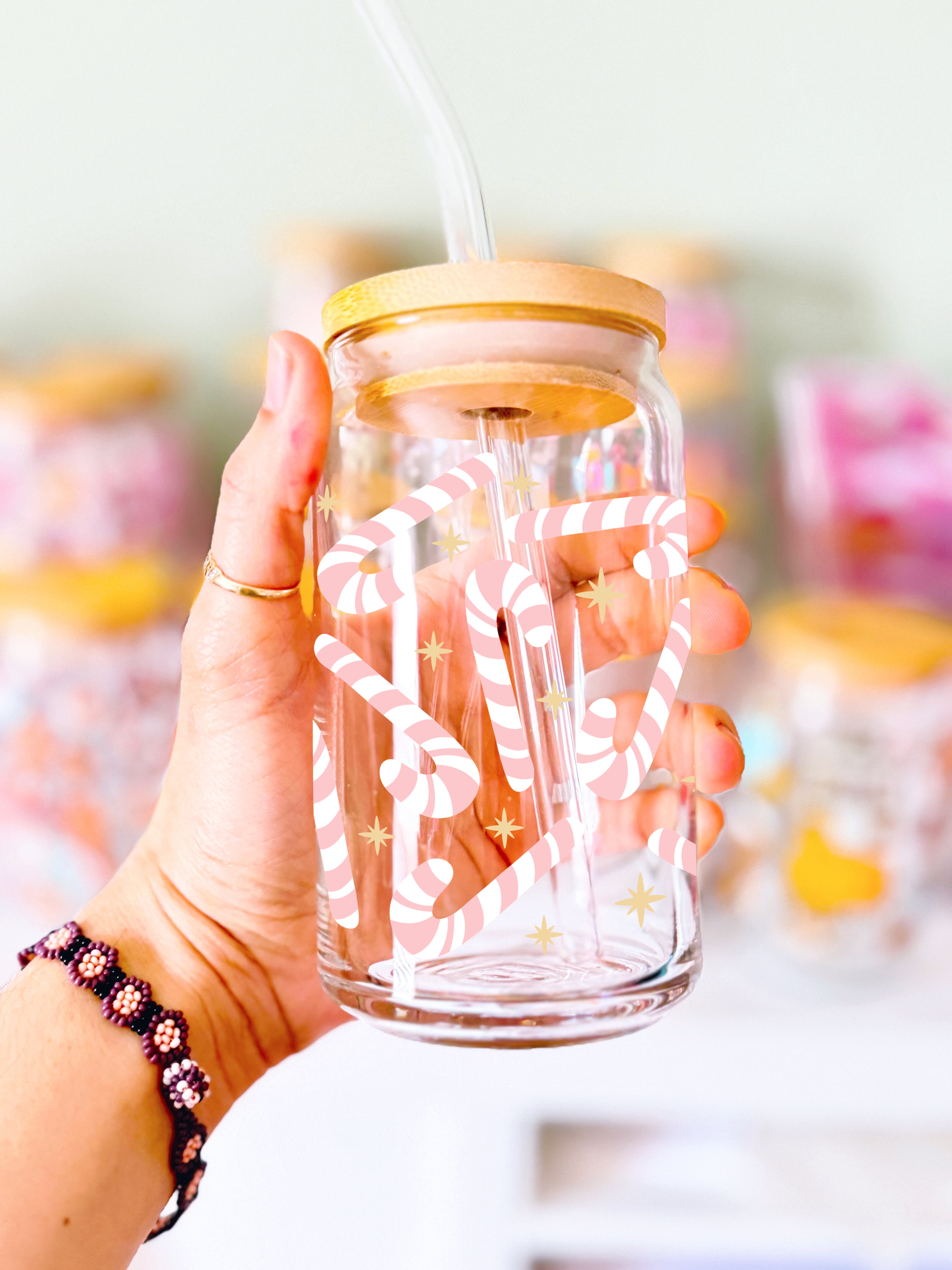 Pink Candy Cane Cup