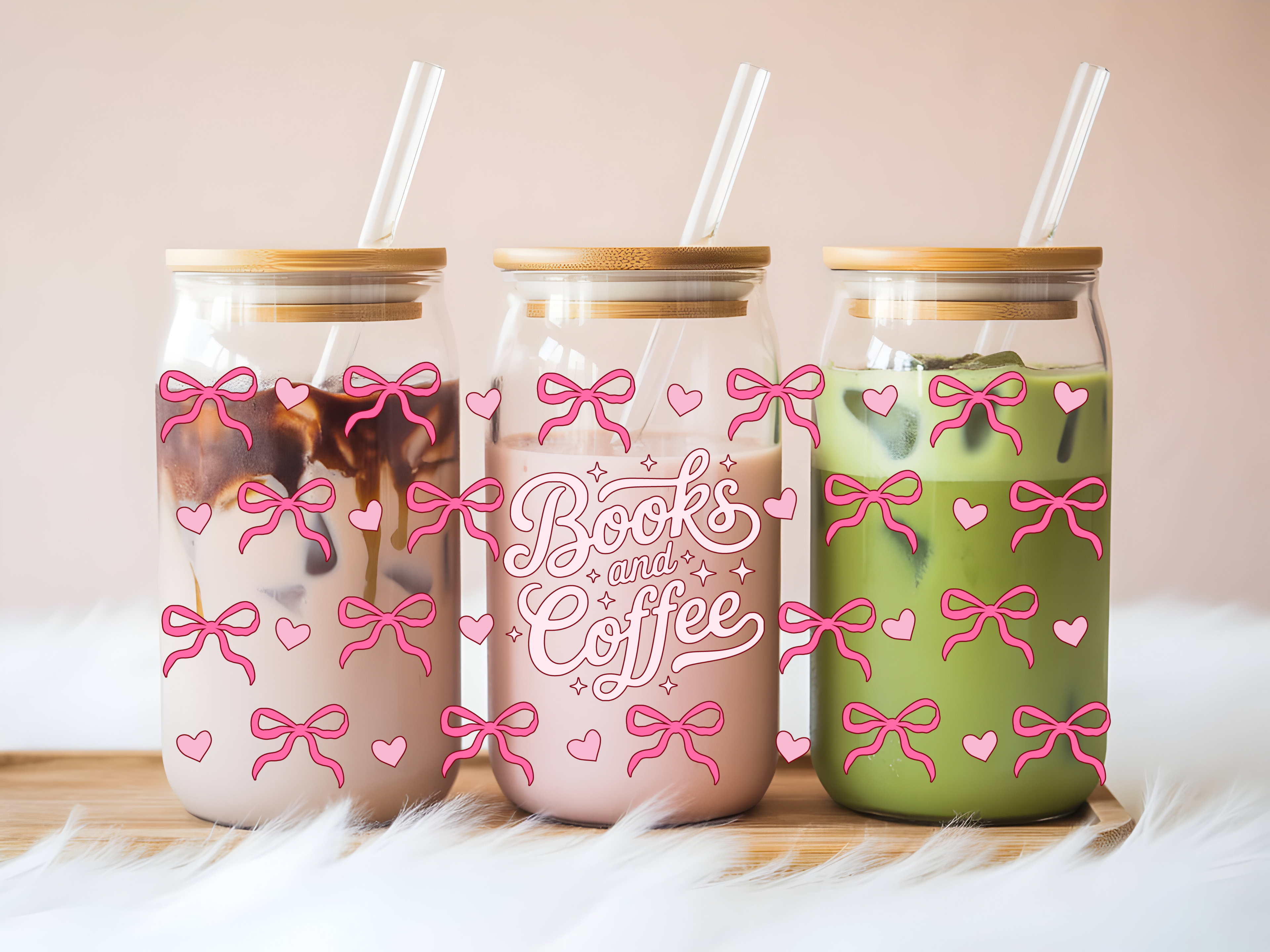 Books & Coffee Bow Cup