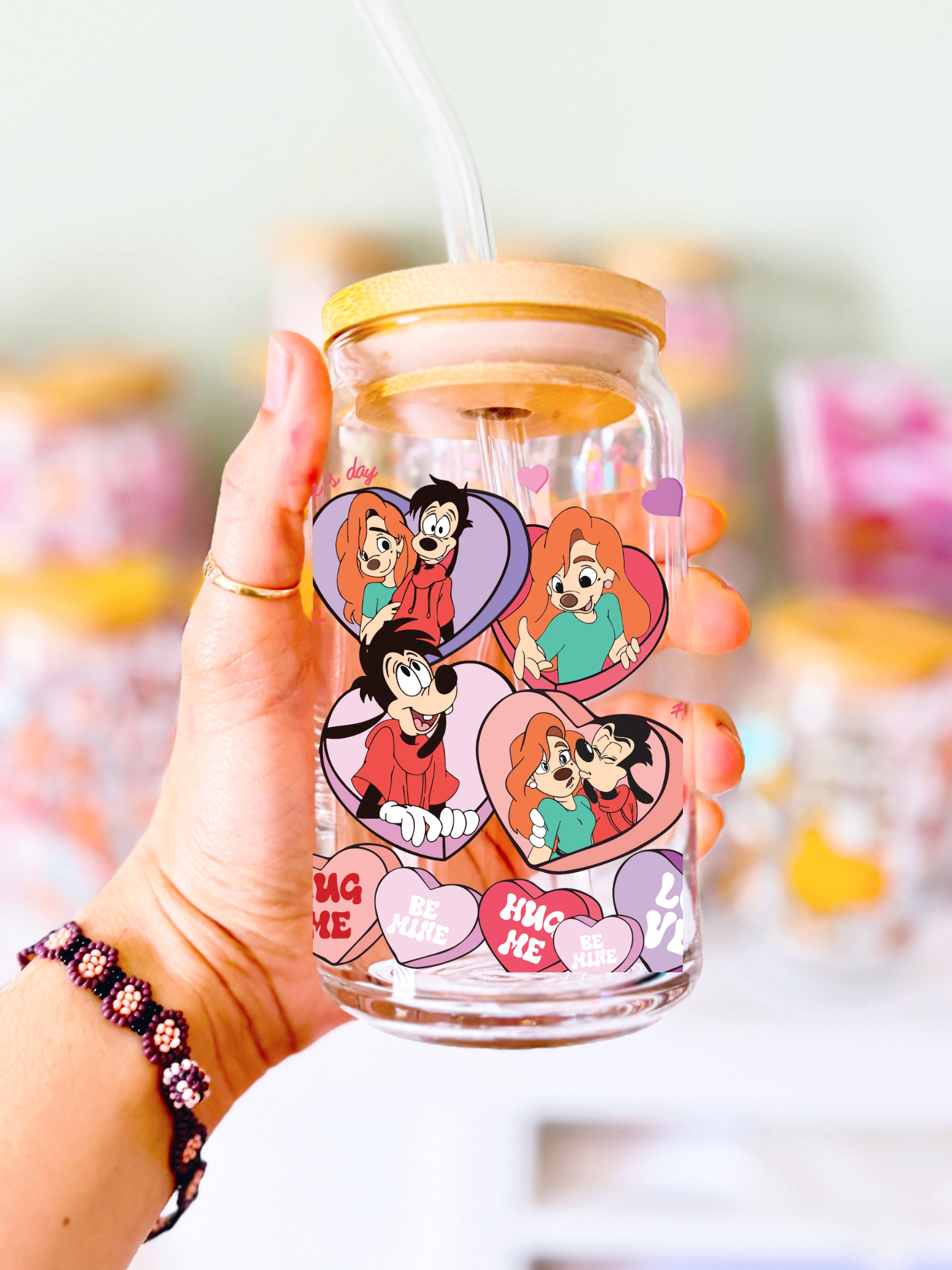 Max & Roxanne Valentine Glass Can