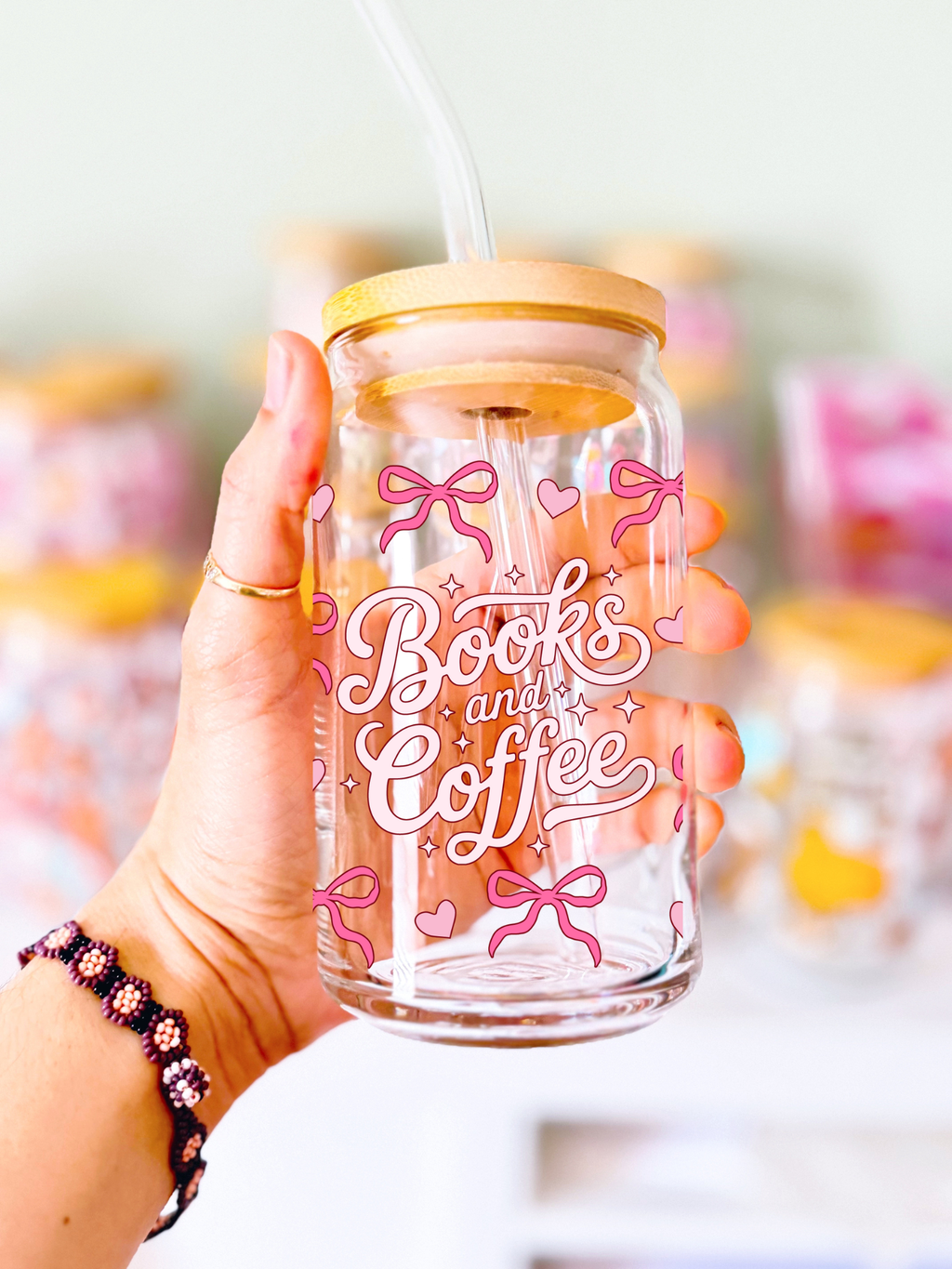 Books & Coffee Bow Cup