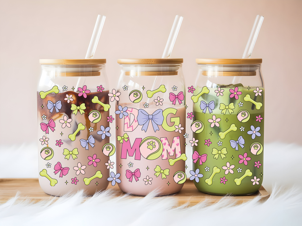 Dog Mom Glass Can