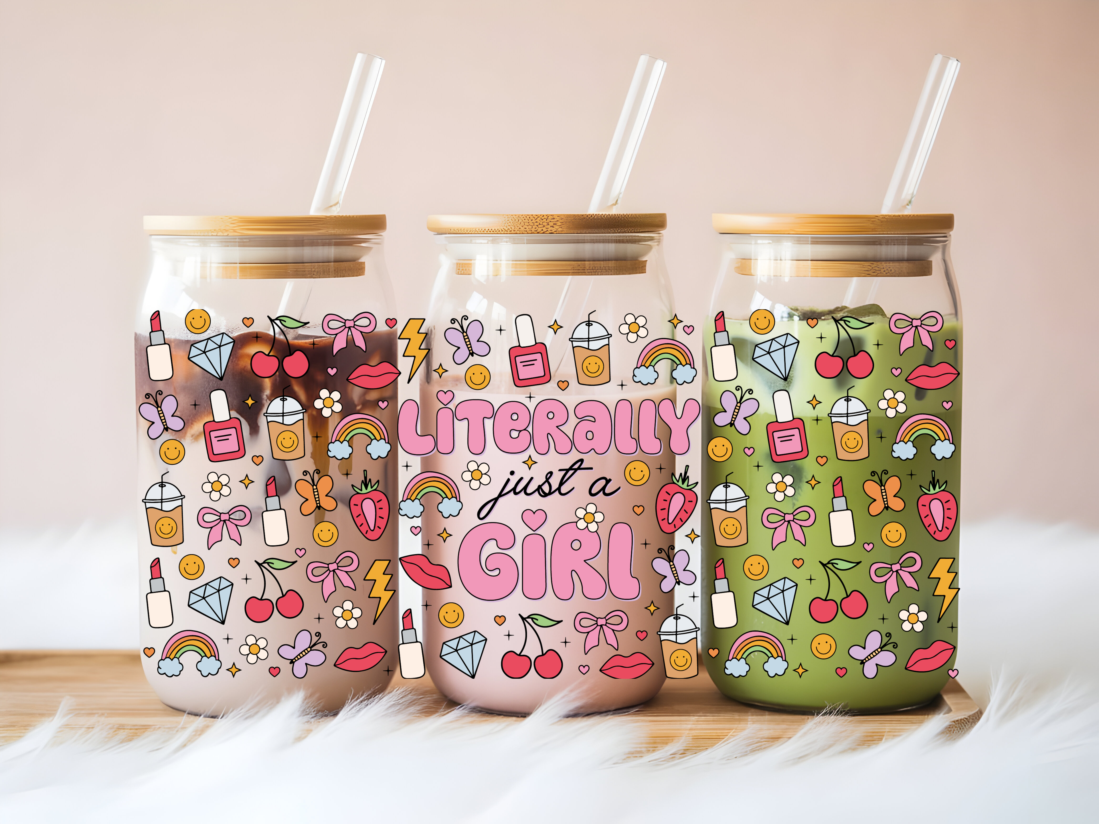 Literally Just a Girl Glass Can