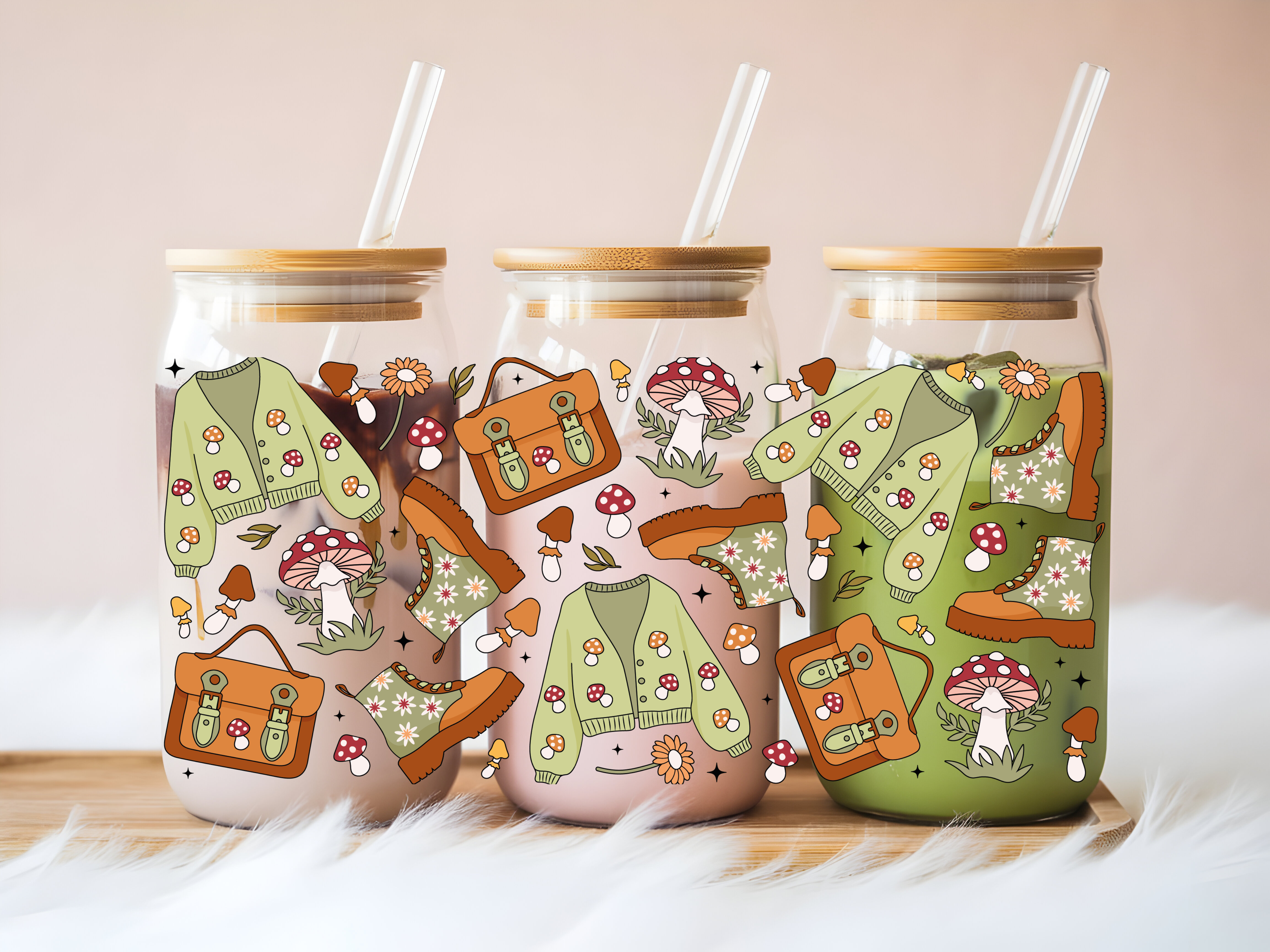 Goblincore Girl Glass Can