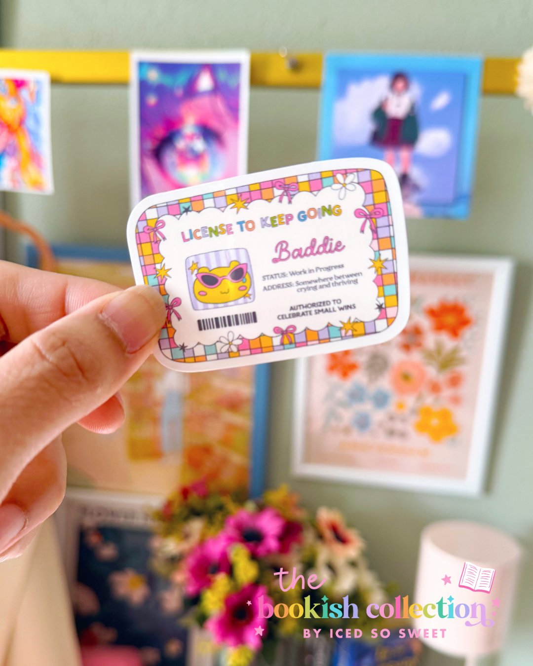 License to Keep Going Baddie Water-Resistant Vinyl Sticker | Cute Motivational Sticker | Approx. 2.5 Inches