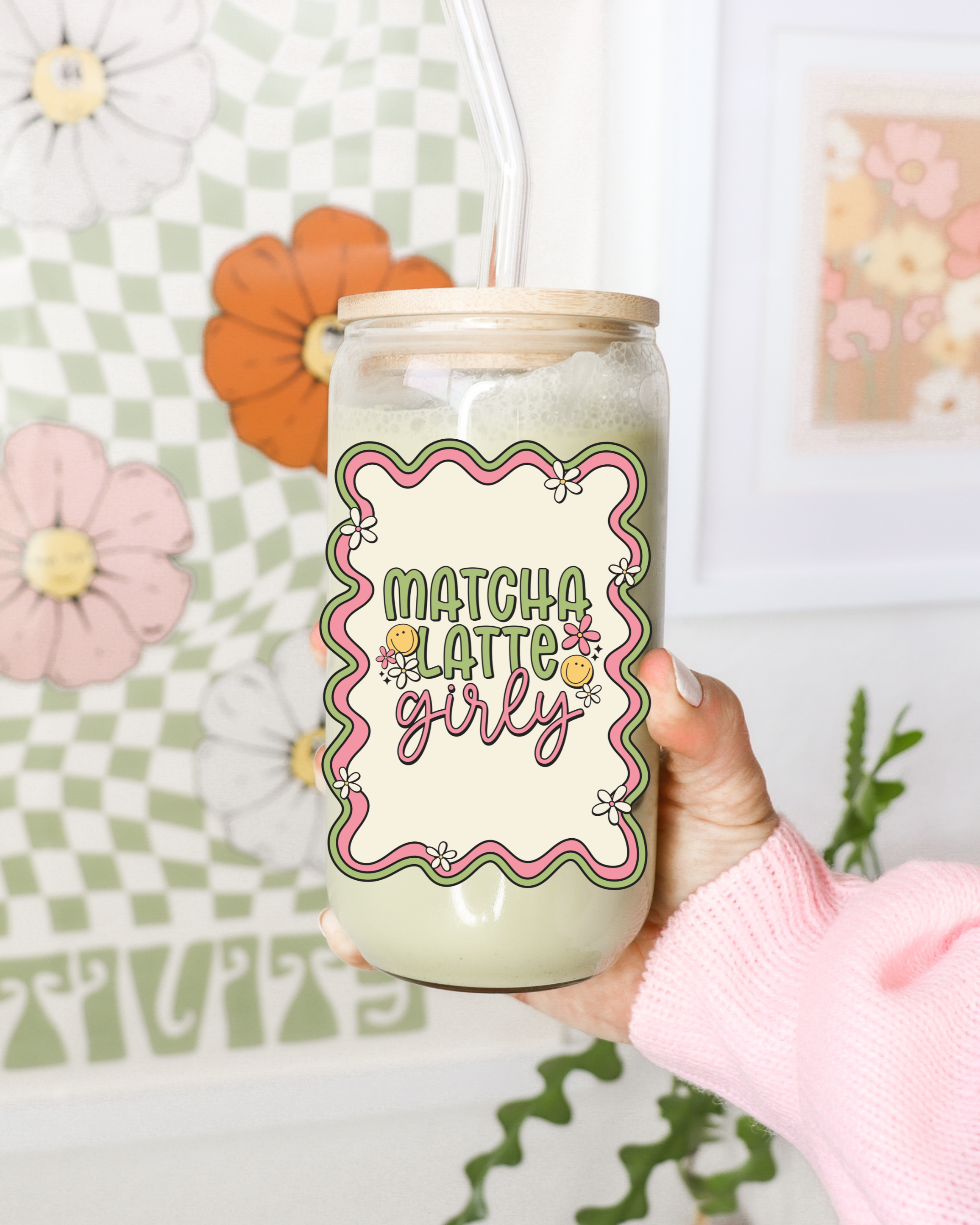 Matcha Girly Glass Can