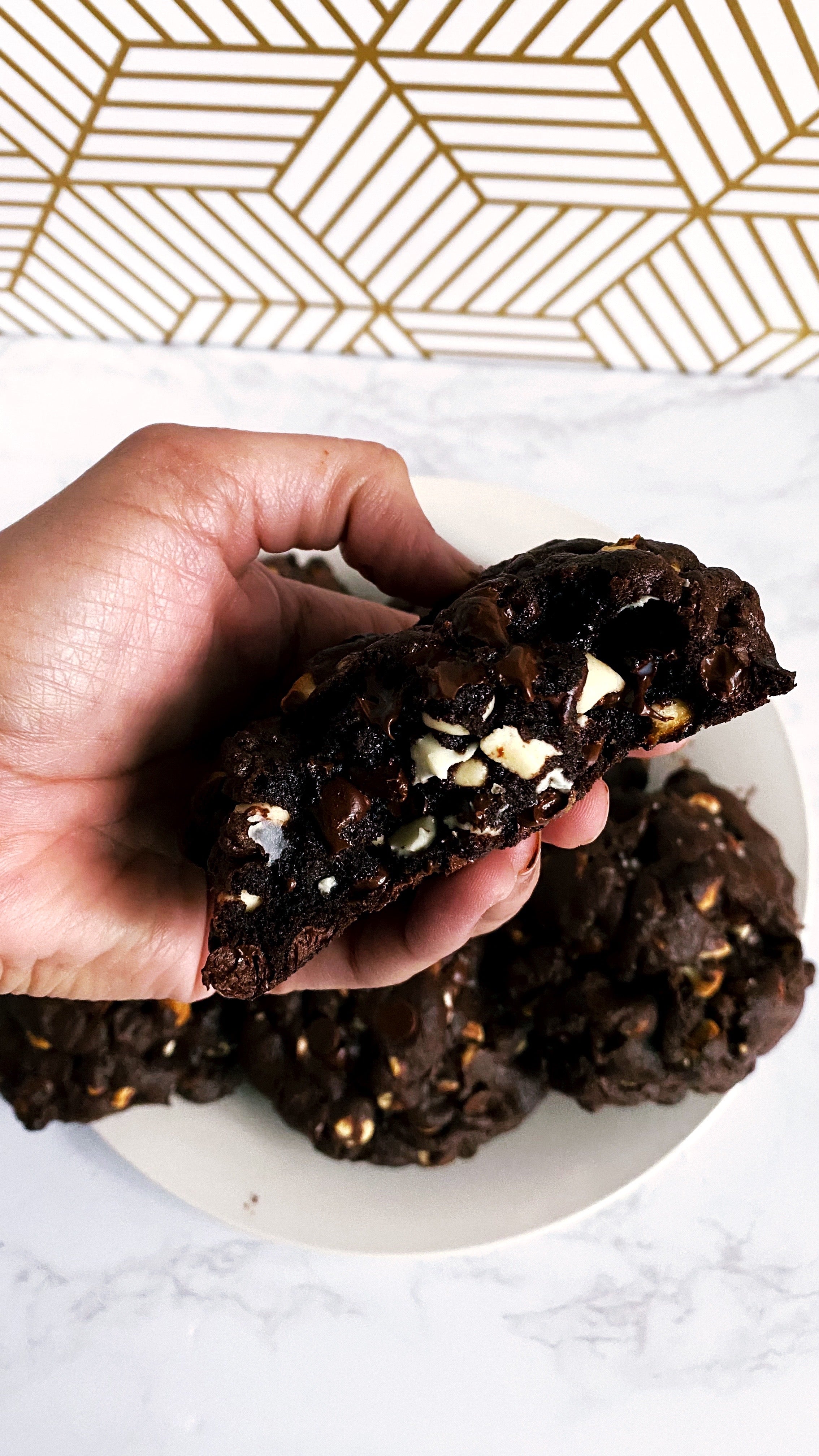 Double Chocolate Chunk Cookies