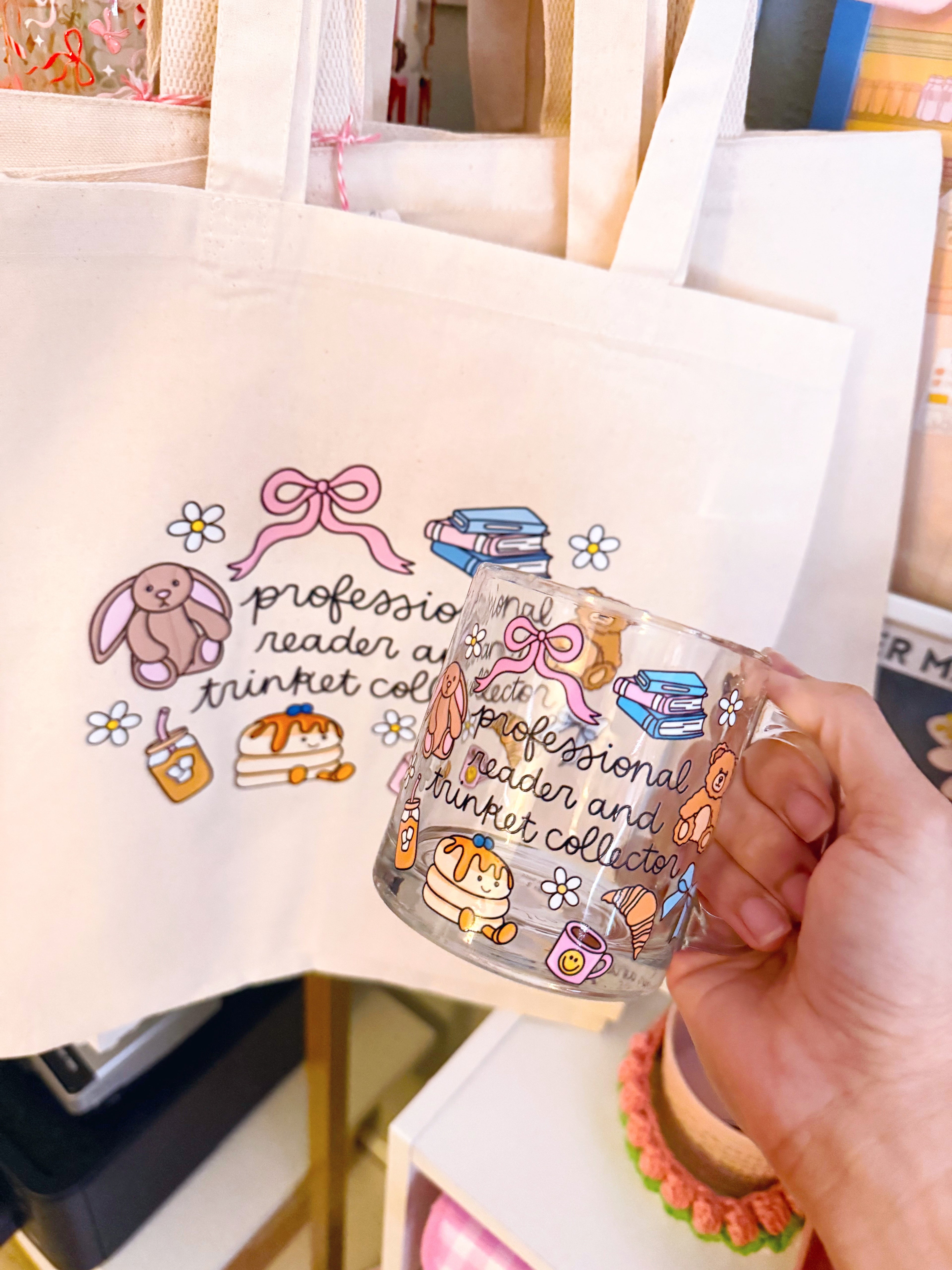 Profesional Reader and Trinket Collector Glass Mug