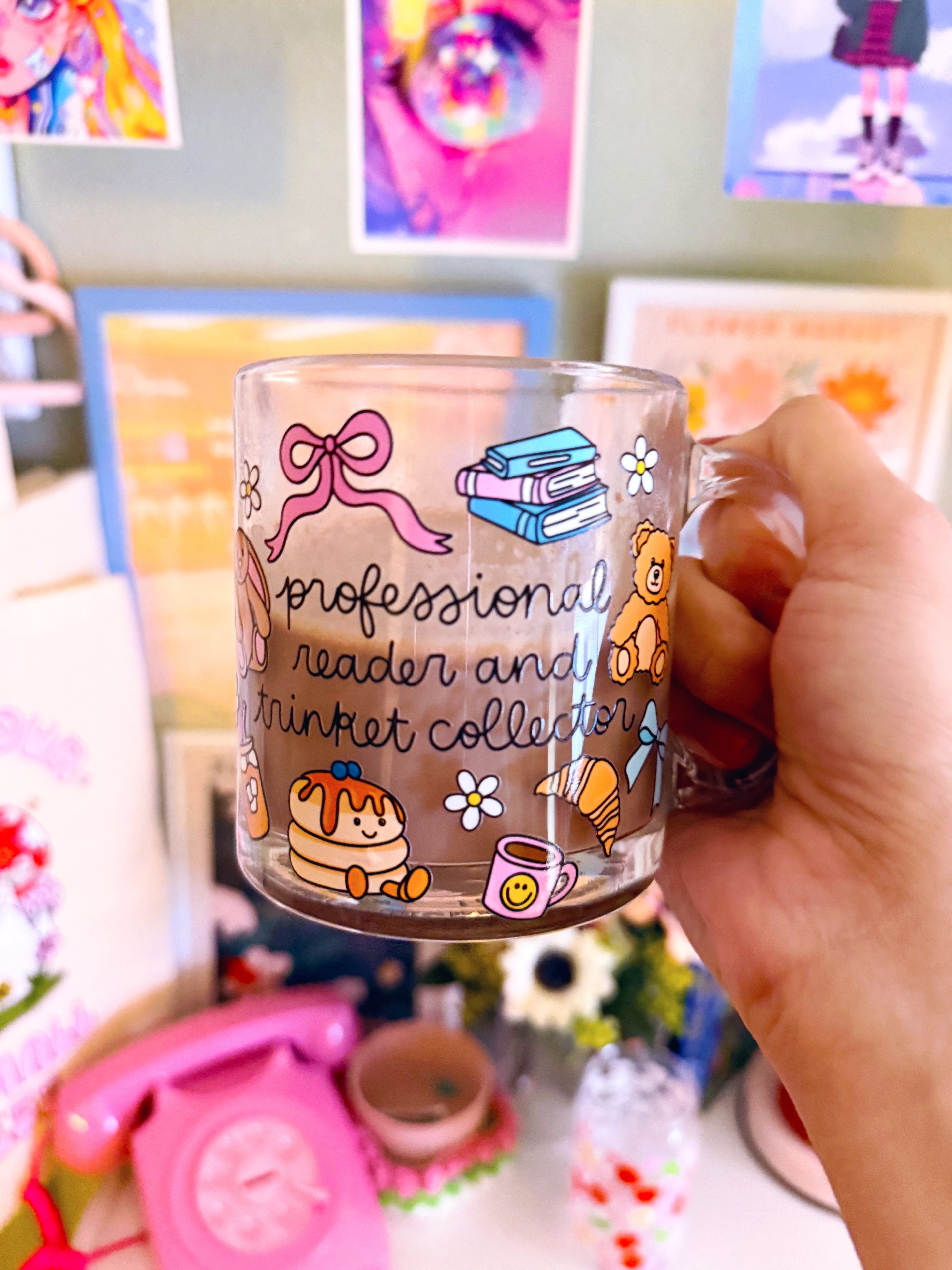 Profesional Reader and Trinket Collector Glass Mug