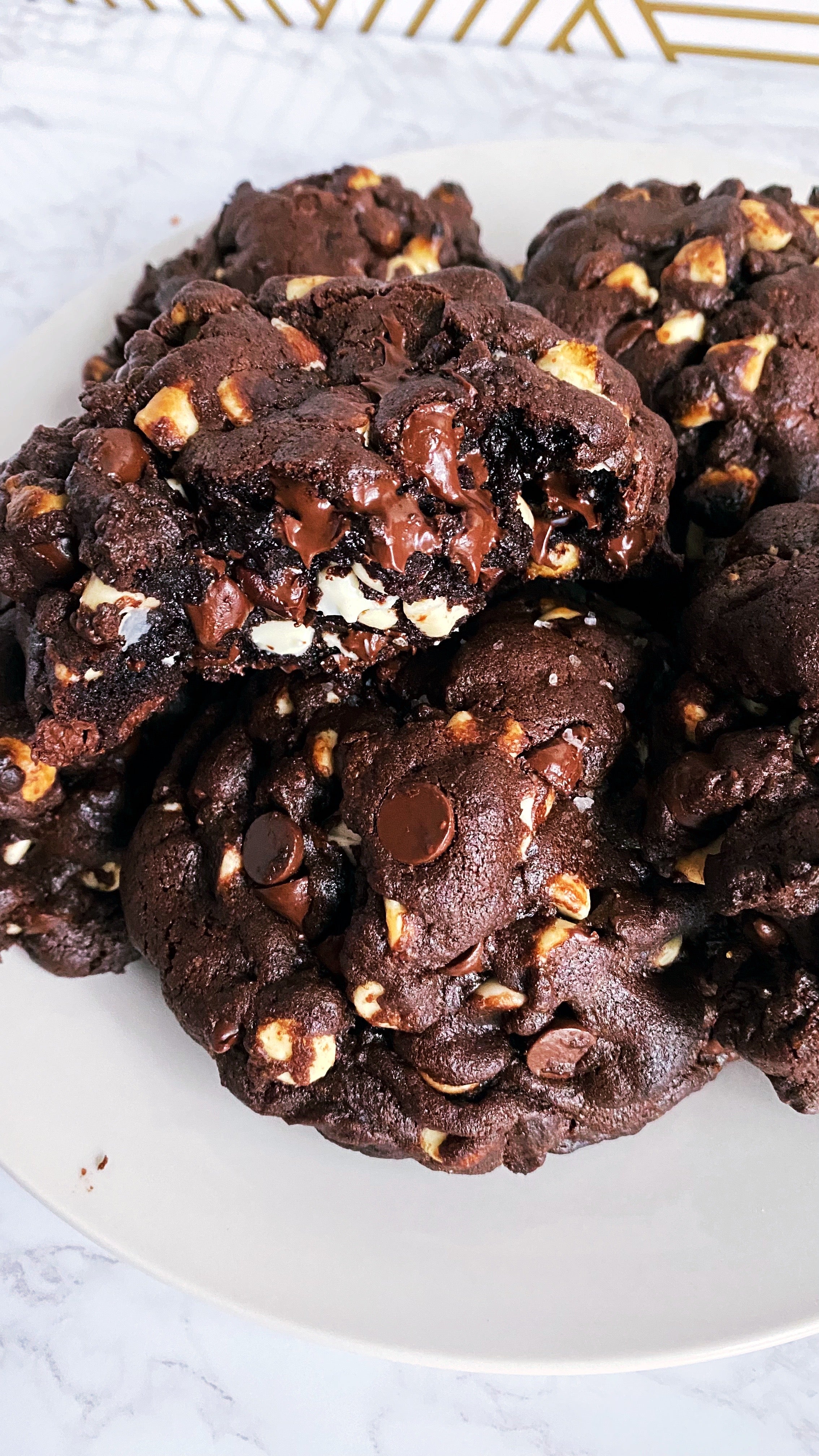 Double Chocolate Chunk Cookies