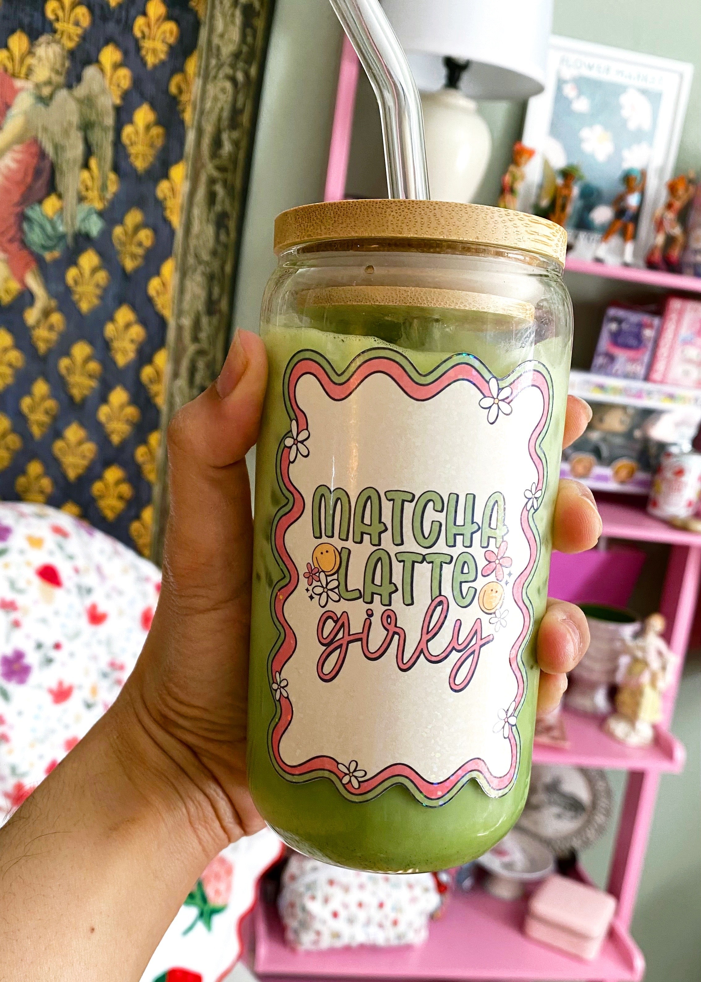 Matcha Girly Glass Can