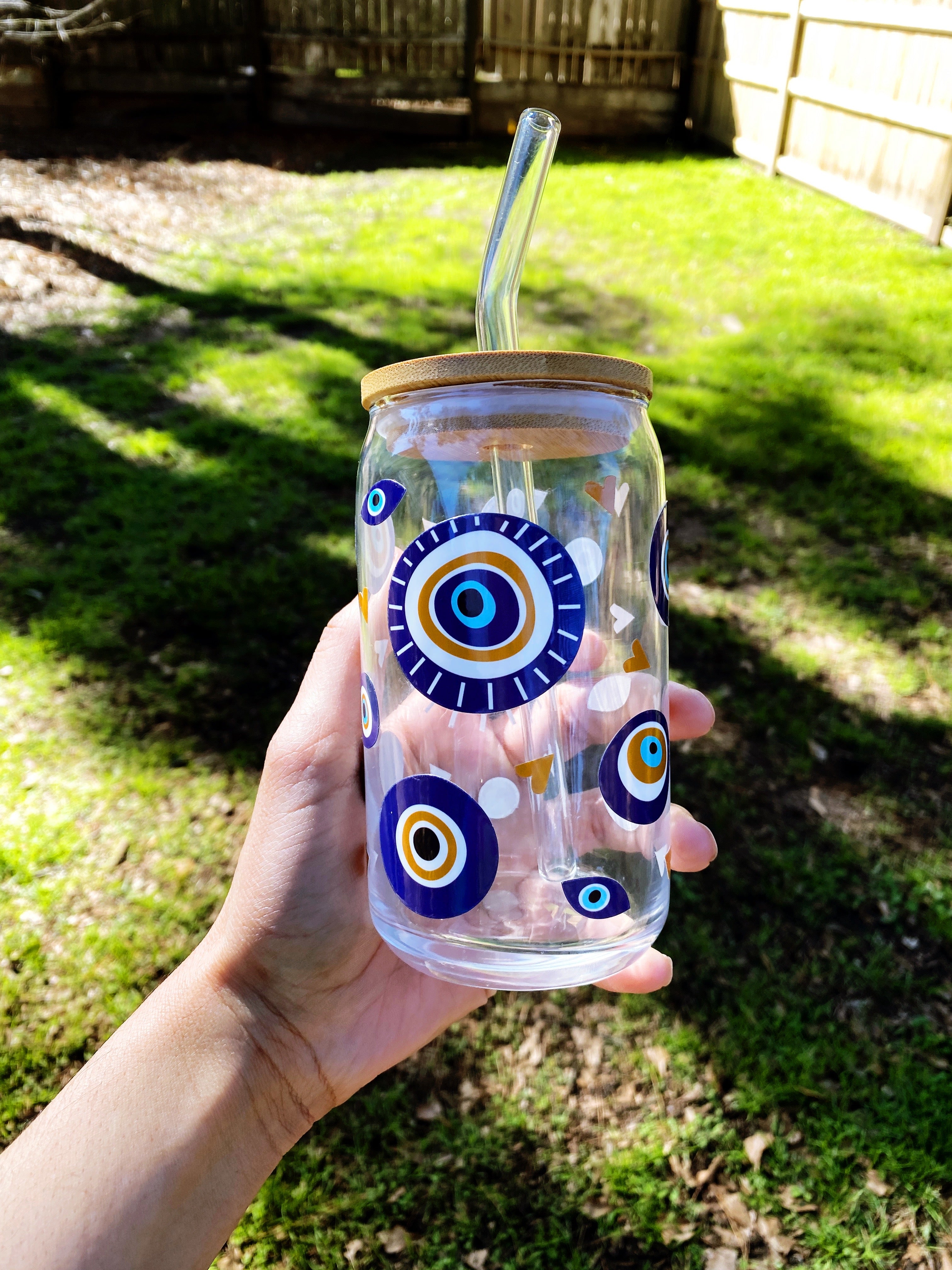 Evil Eye Glass Can