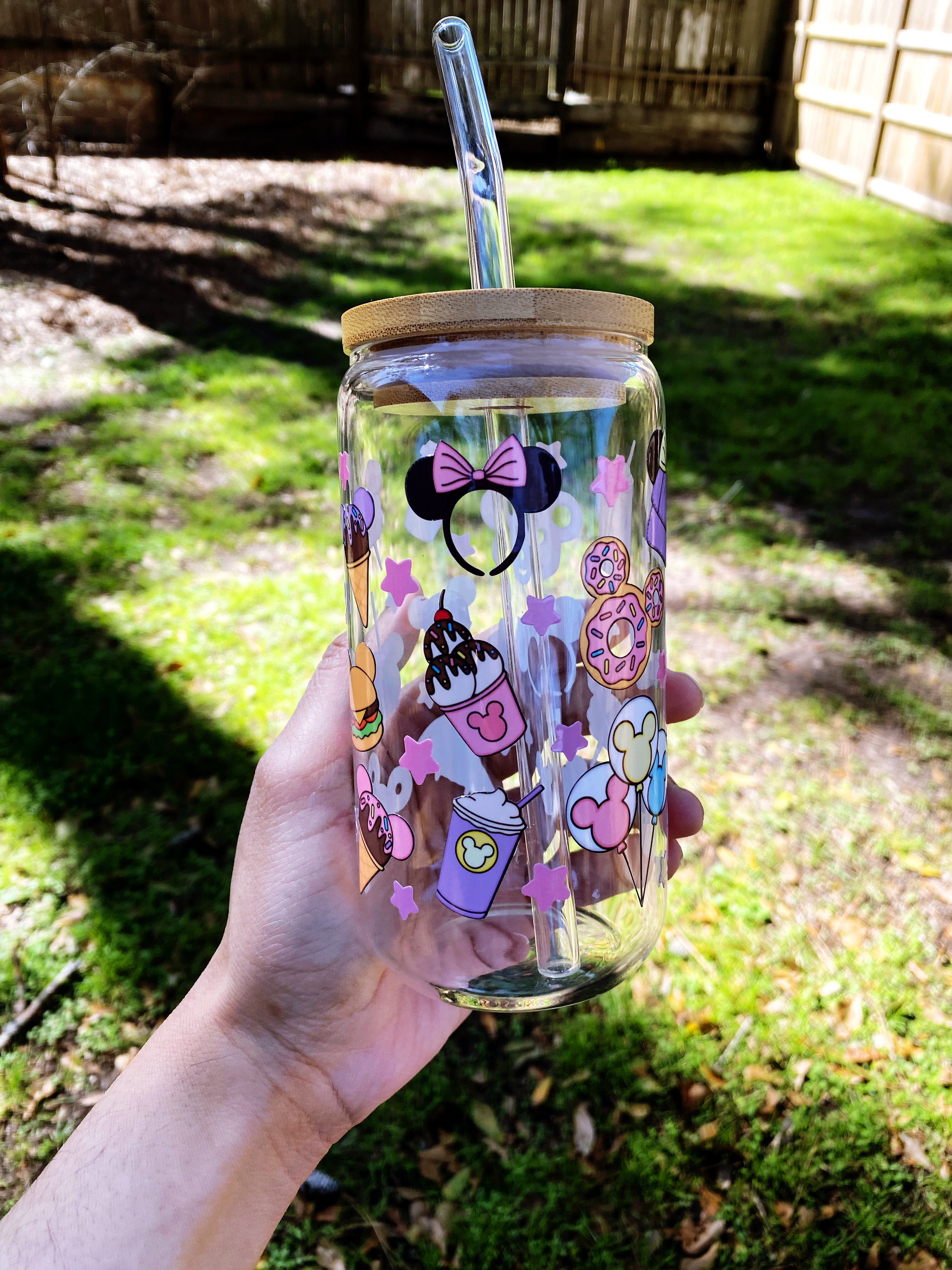 Theme Park Treats Glass Can Cup