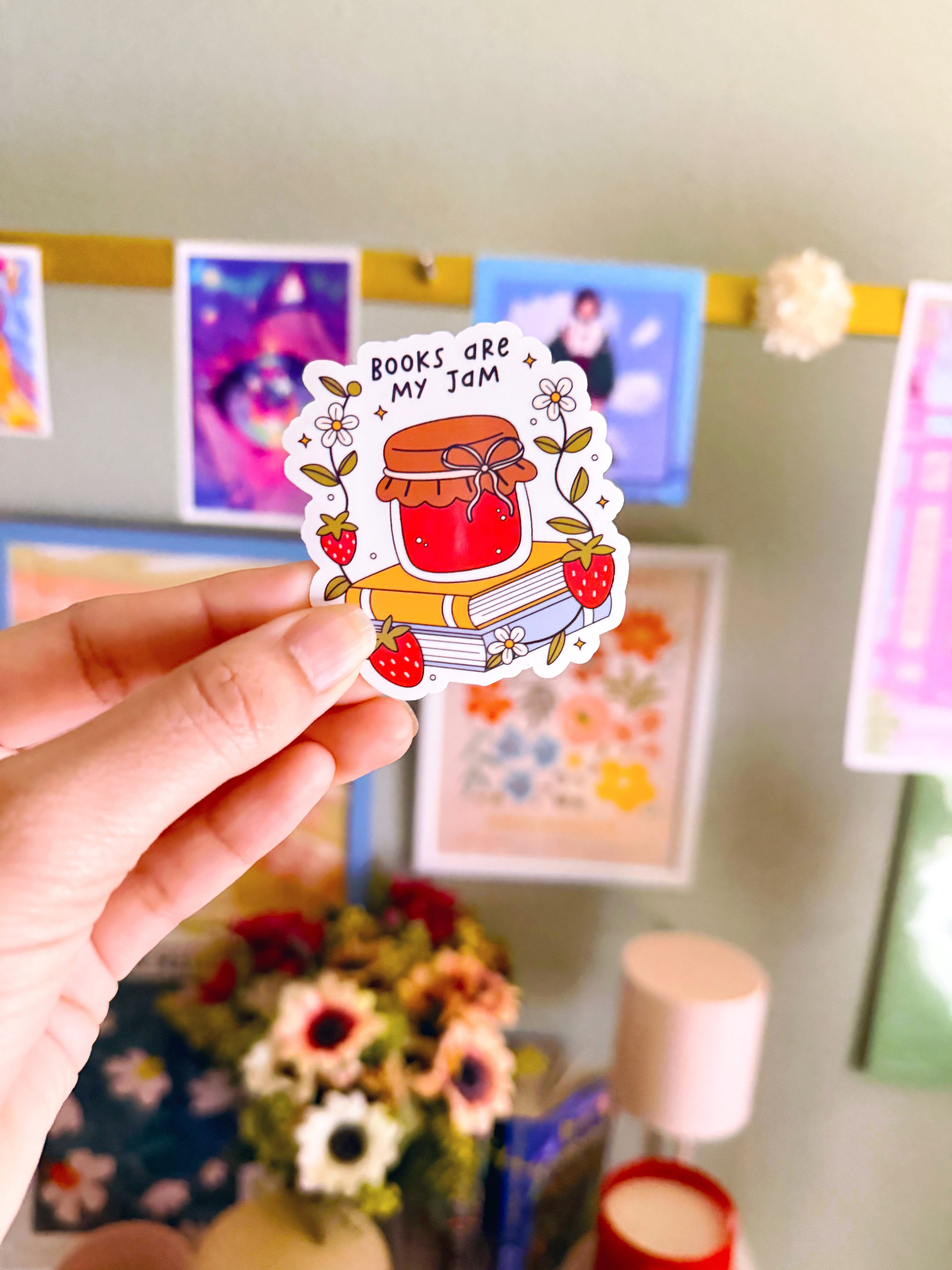 Books are my jam sticker