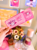 Smut Reader Ticket Bookmark