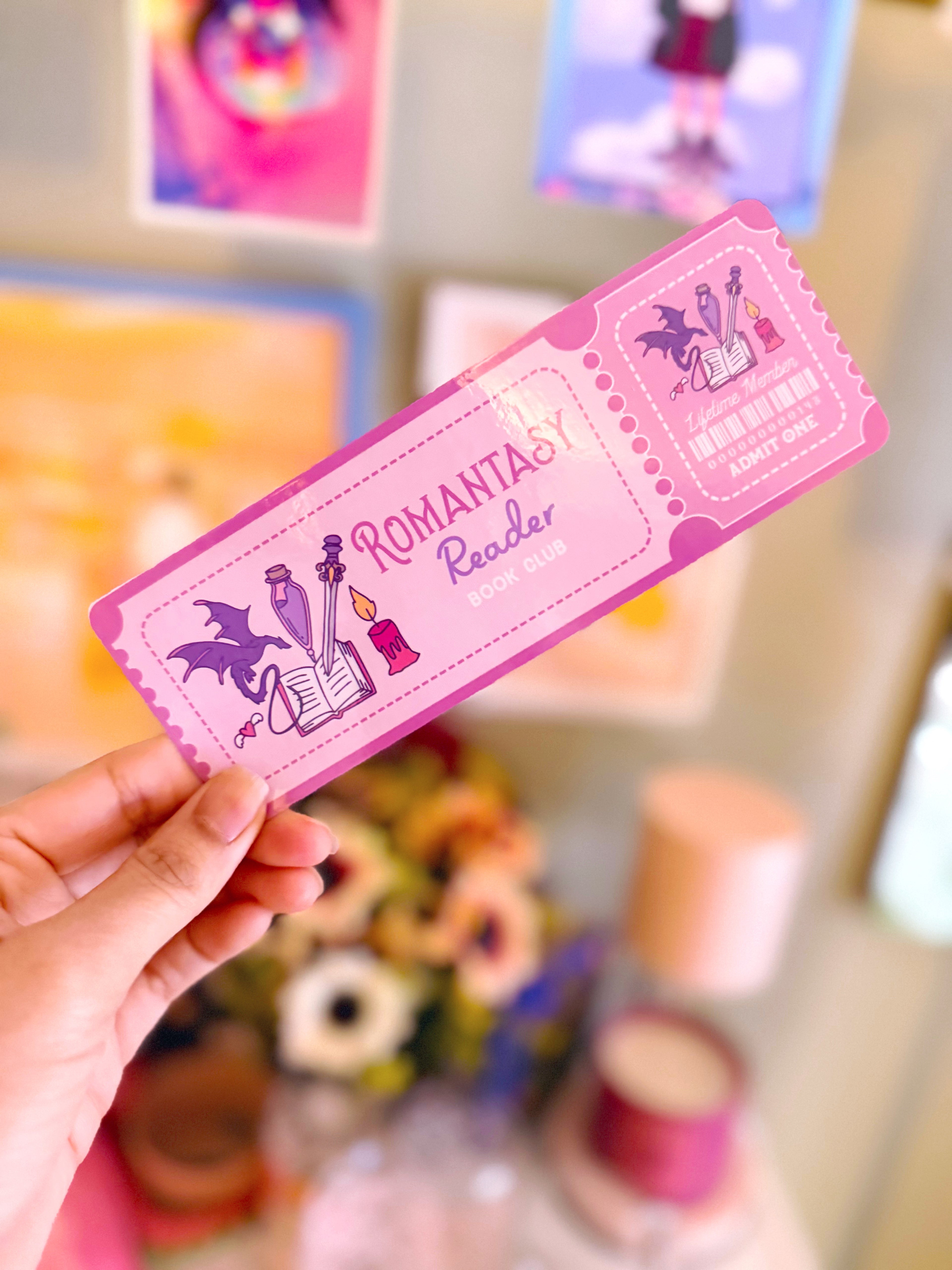 Romance Reader Ticket Bookmark