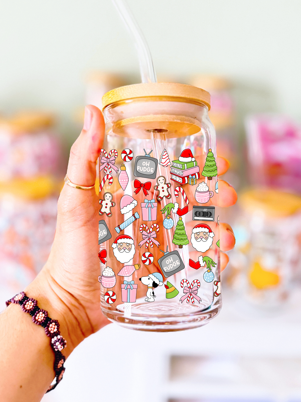 Christmas Movie Nostalgia Glass Can Cup