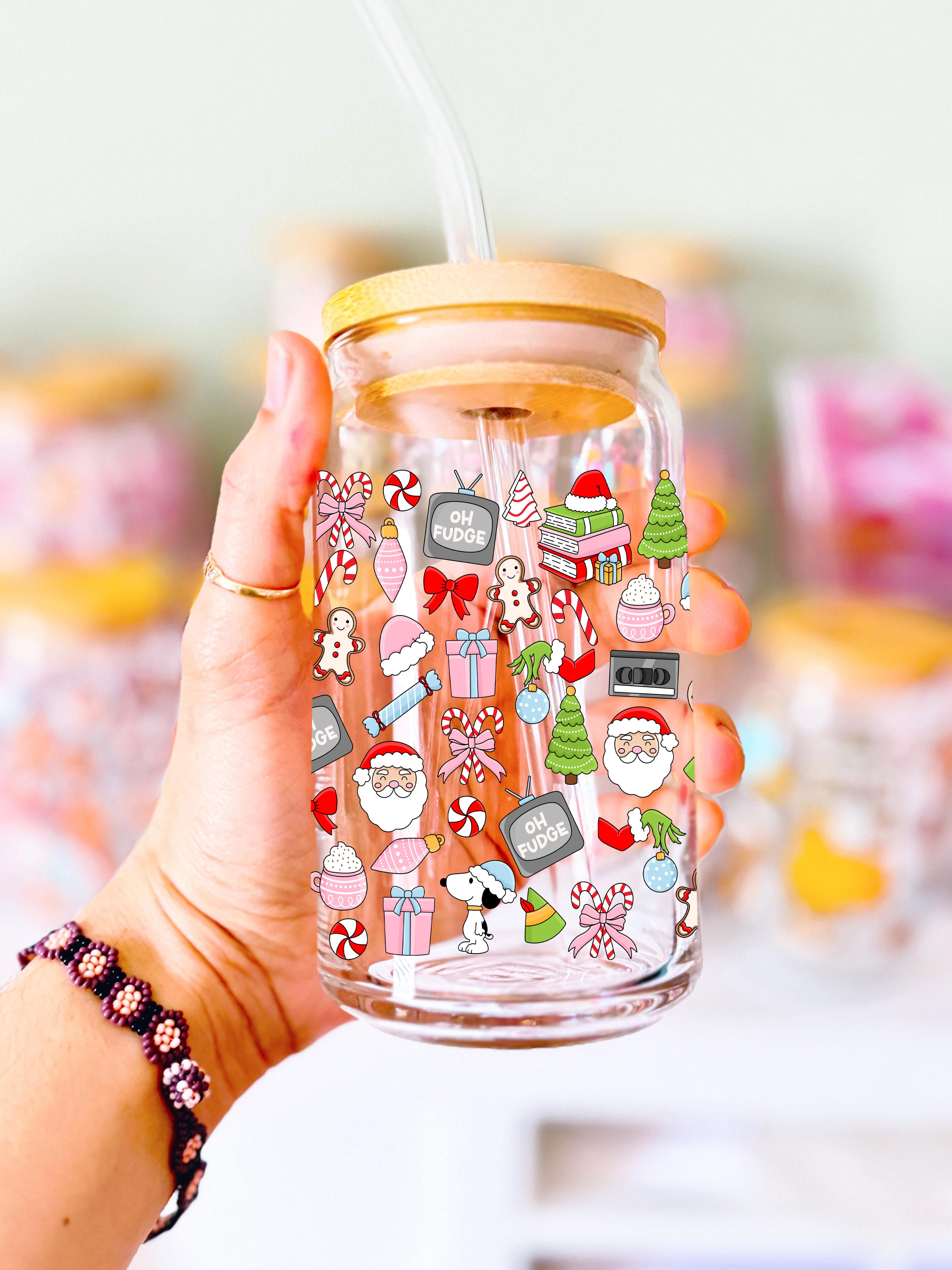 Christmas Movie Nostalgia Glass Can Cup