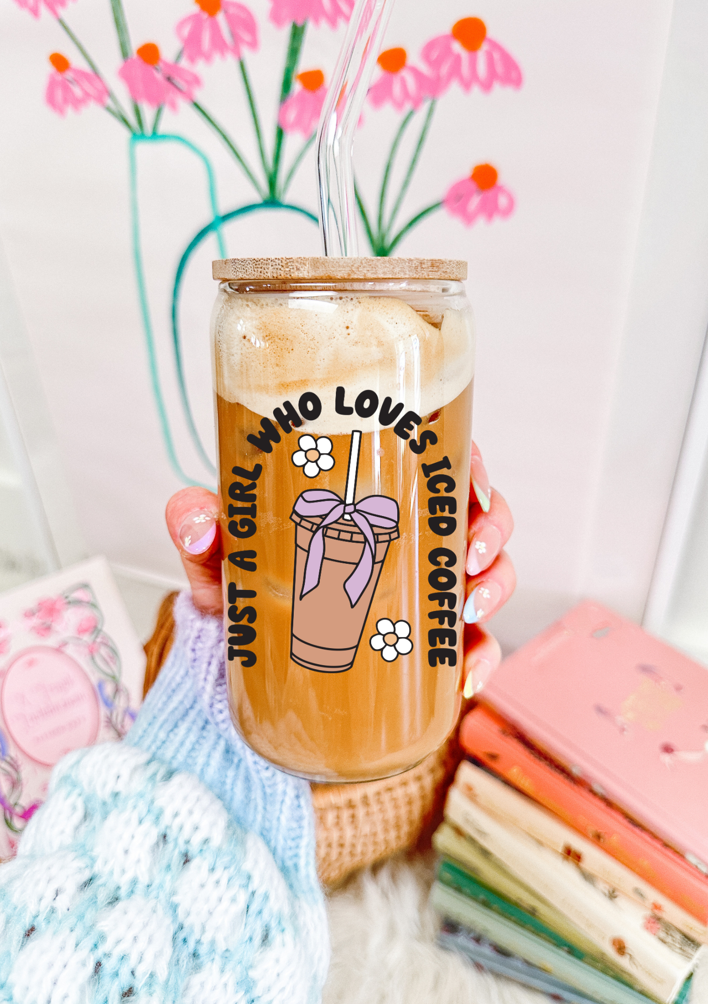 Just a Girl Who Loves Coffee Glass Can