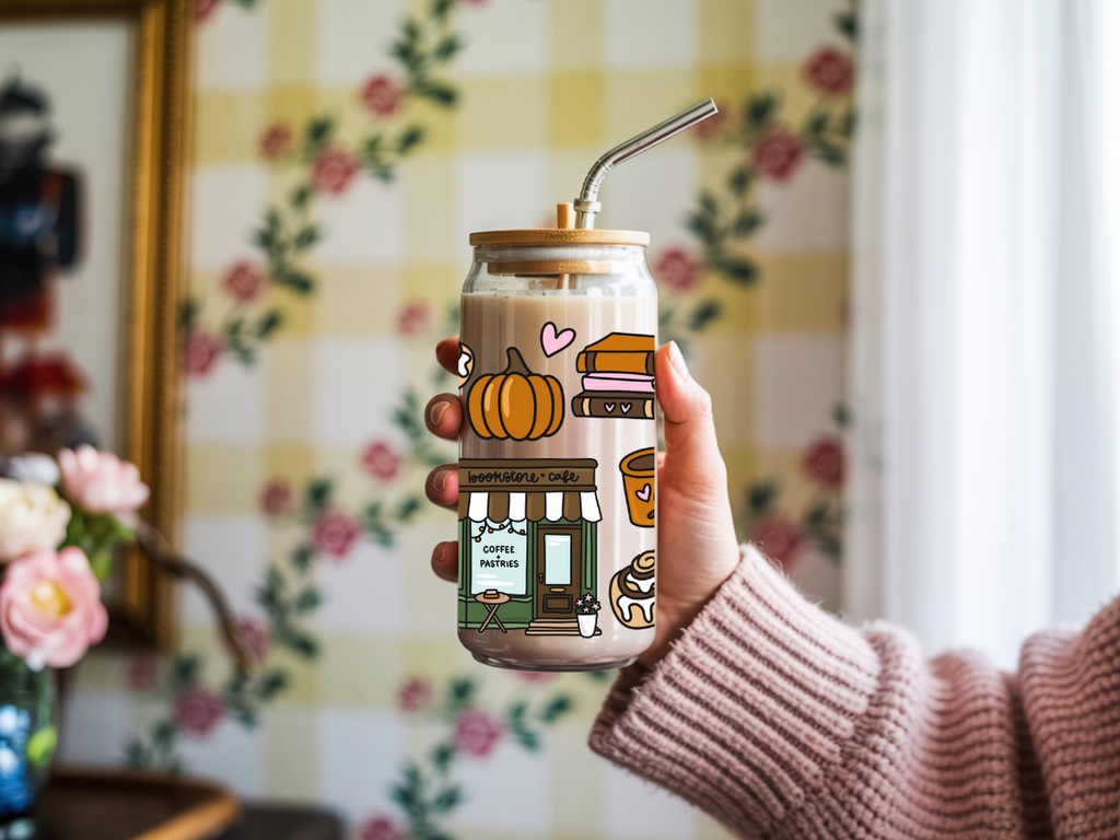 Cozy Bookstore Cafe 16 oz cup