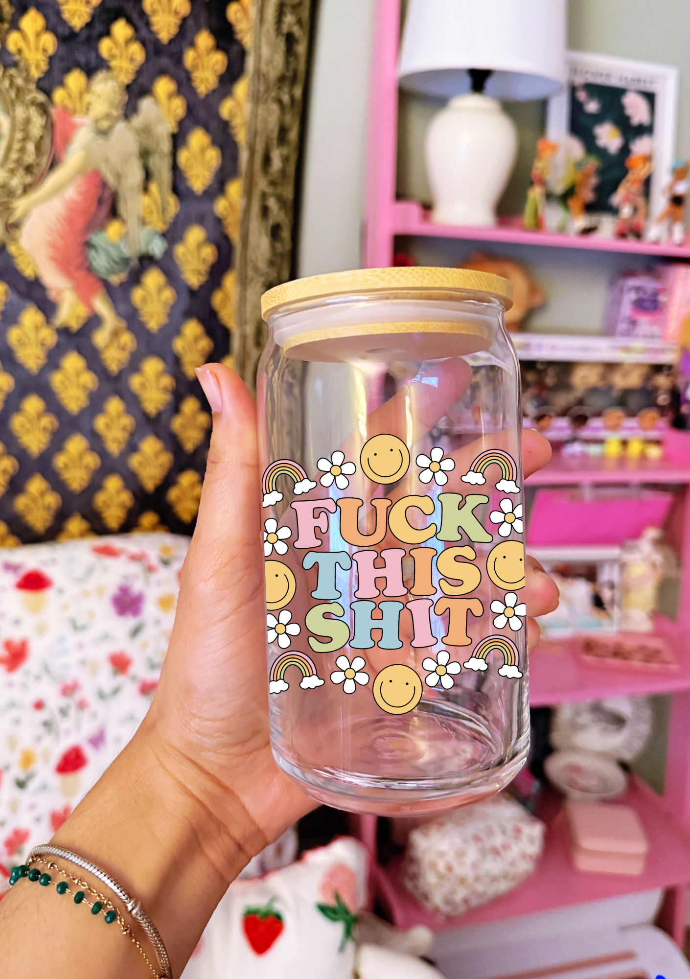 Fuck This Shit Glass Can Tumbler