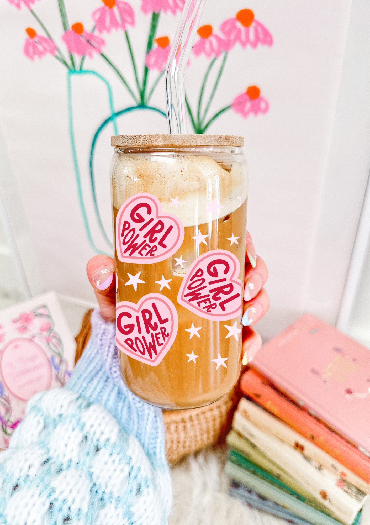 Girl Power Glass Can