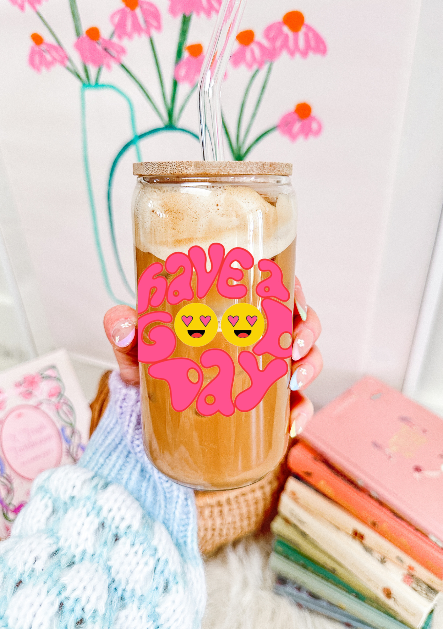 Have a Good Day Glass Can