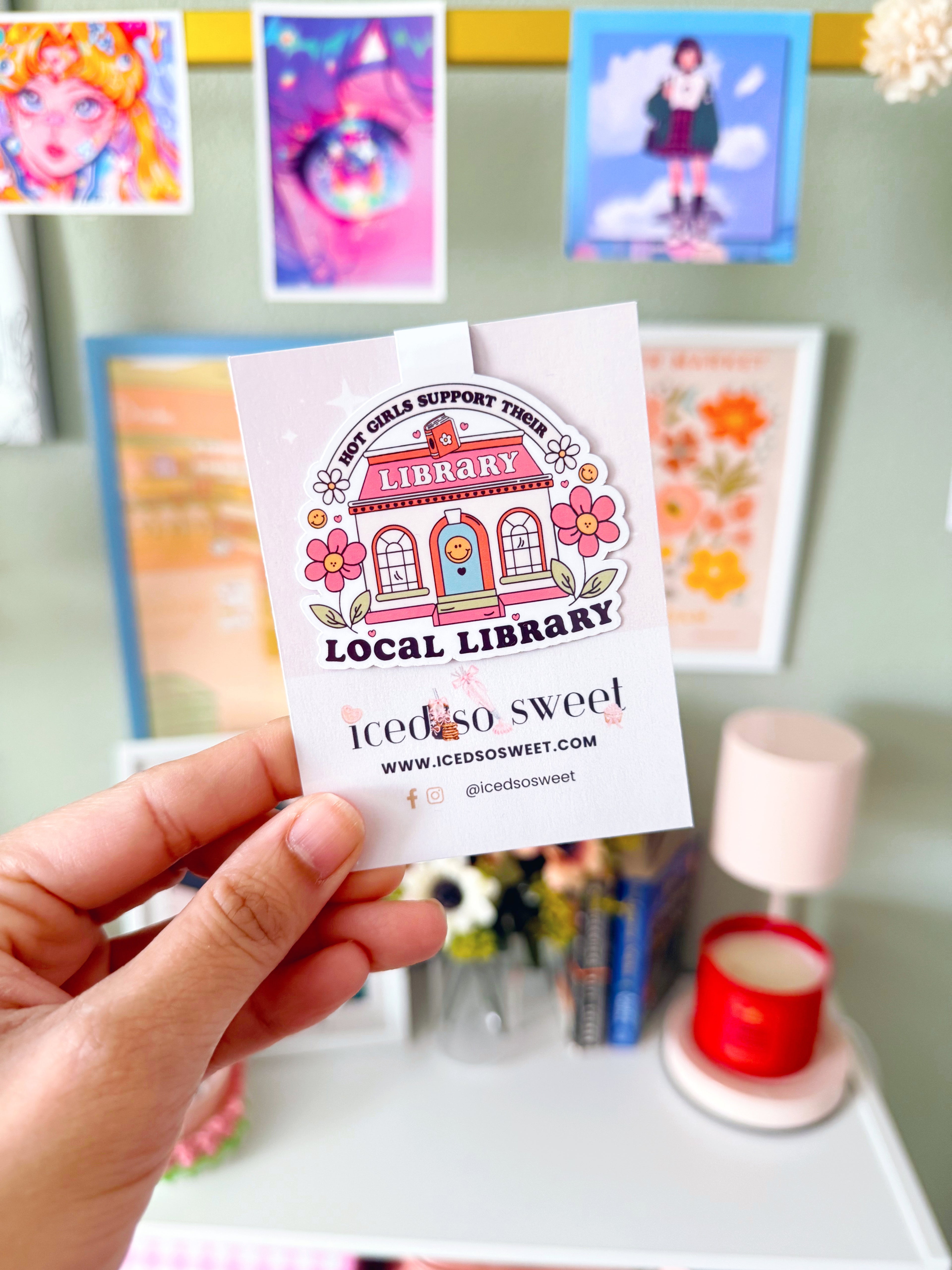 Hot Girls Support Their Local Library Magnetic Bookmark