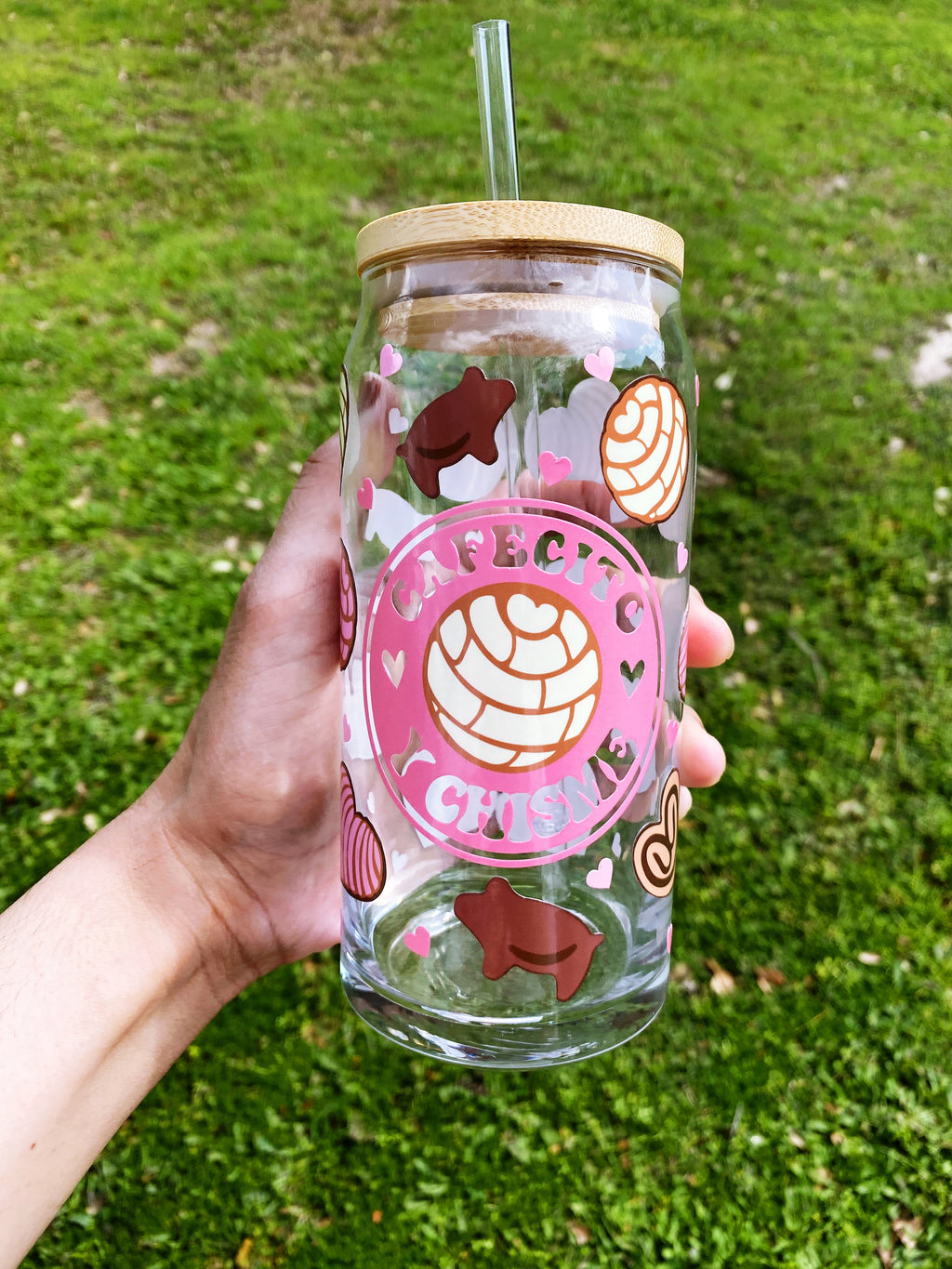 Cafecito Y Chisme Glass Can Cup
