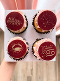 ✨ Zodiac Birthday Cupcake Box – 4 Pack
