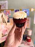 Red Velvet Cupcakes with Cream Cheese Frosting – Dozen