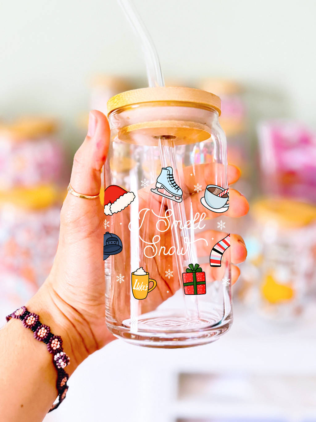 Gilmore Girls I Smell Snow Glass Cup