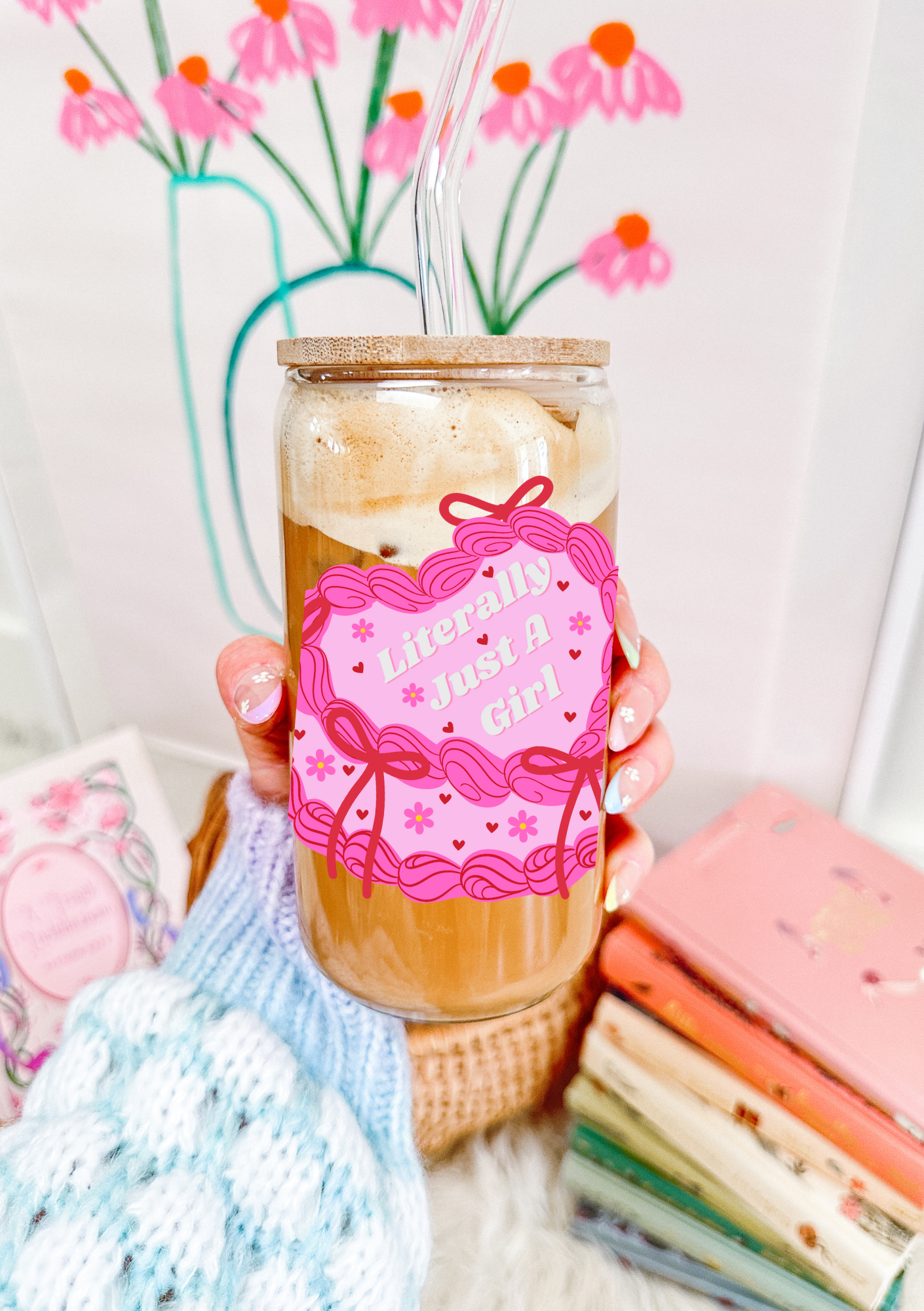 Literally Just a Girl Glass Can