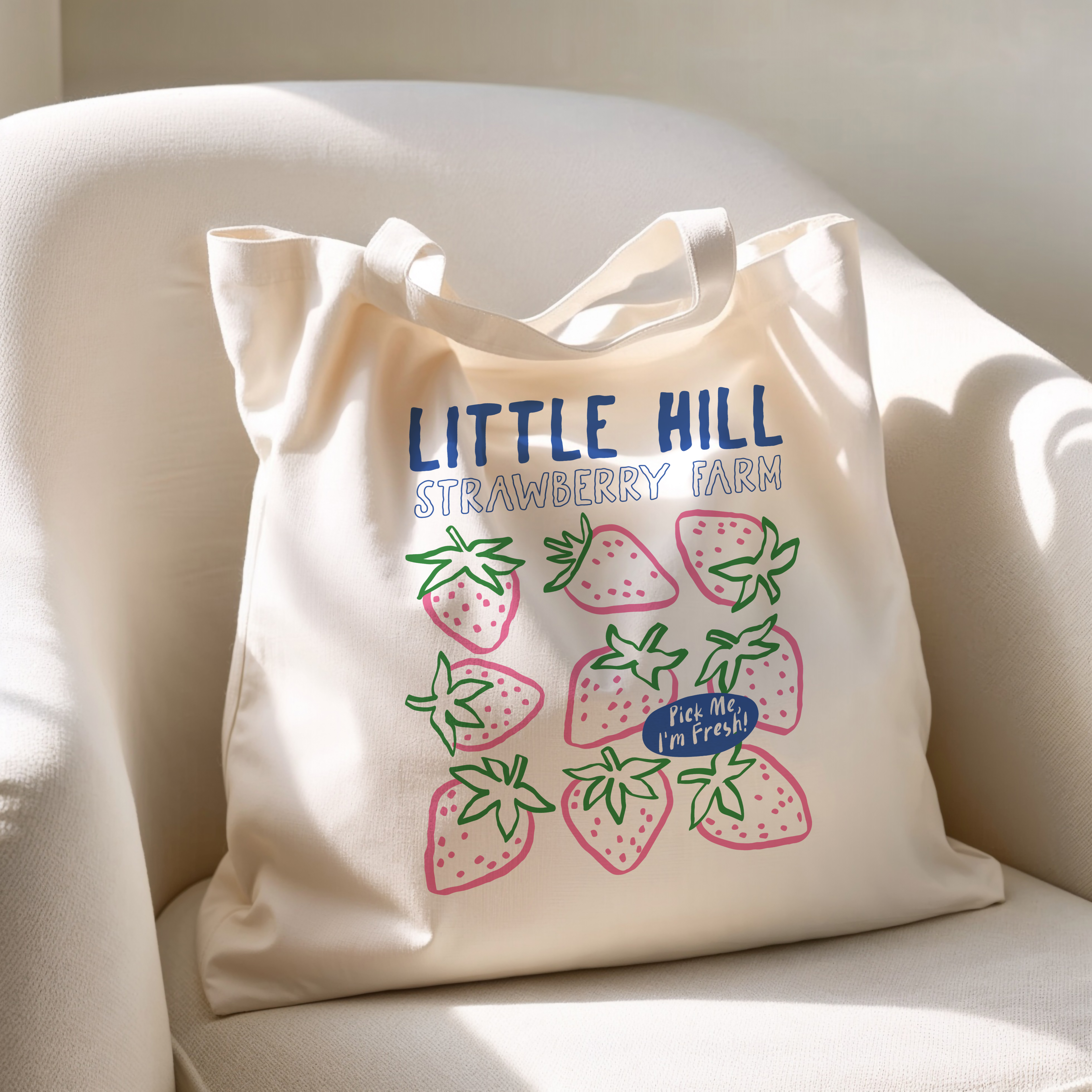 Strawberry Farm Tote Bag