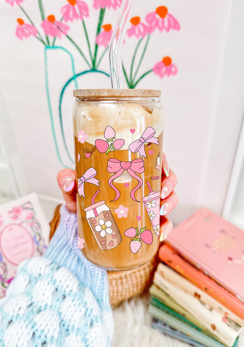 Pink Essentials Glass Can