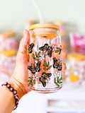 Retro Butterfly Glass Can