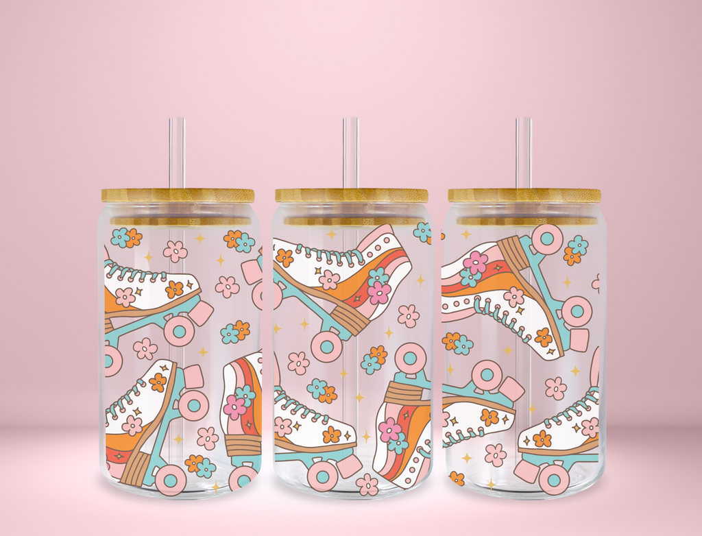 Retro Skate Glass Can