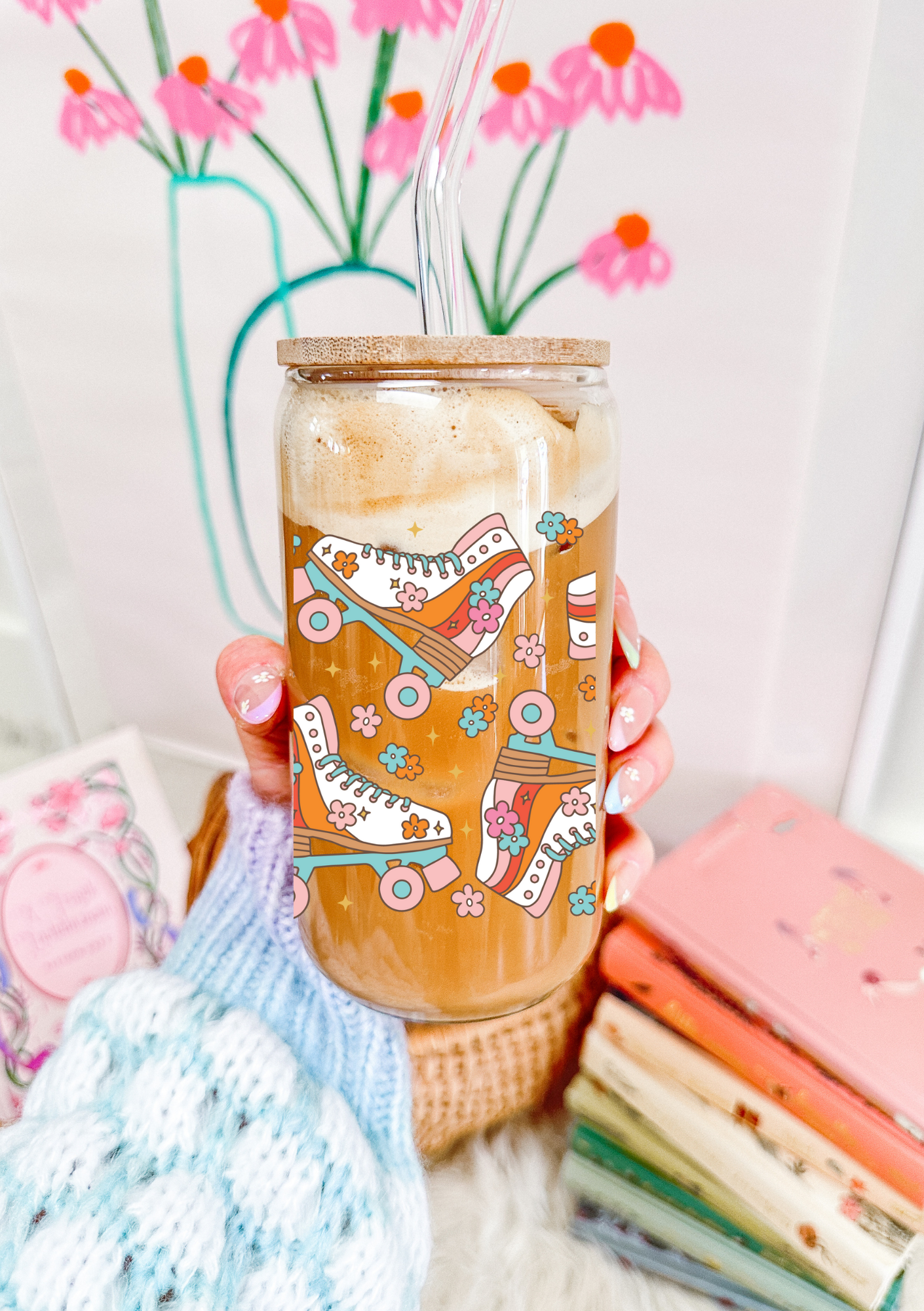Retro Skate Glass Can