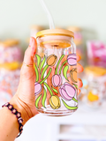 Tulips Trendy Glass Can