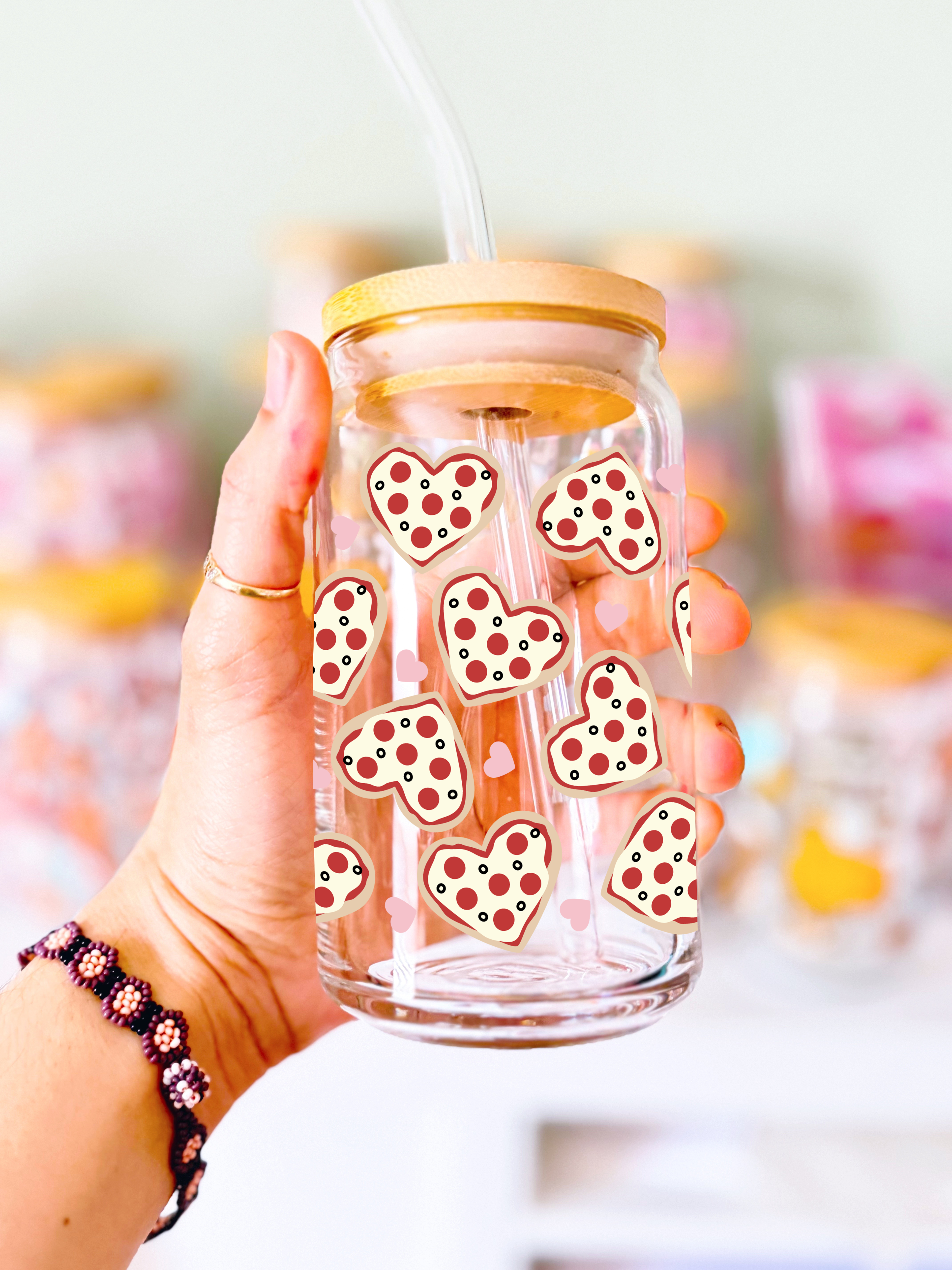 You Got a "Pizza" my Heart Glass Can