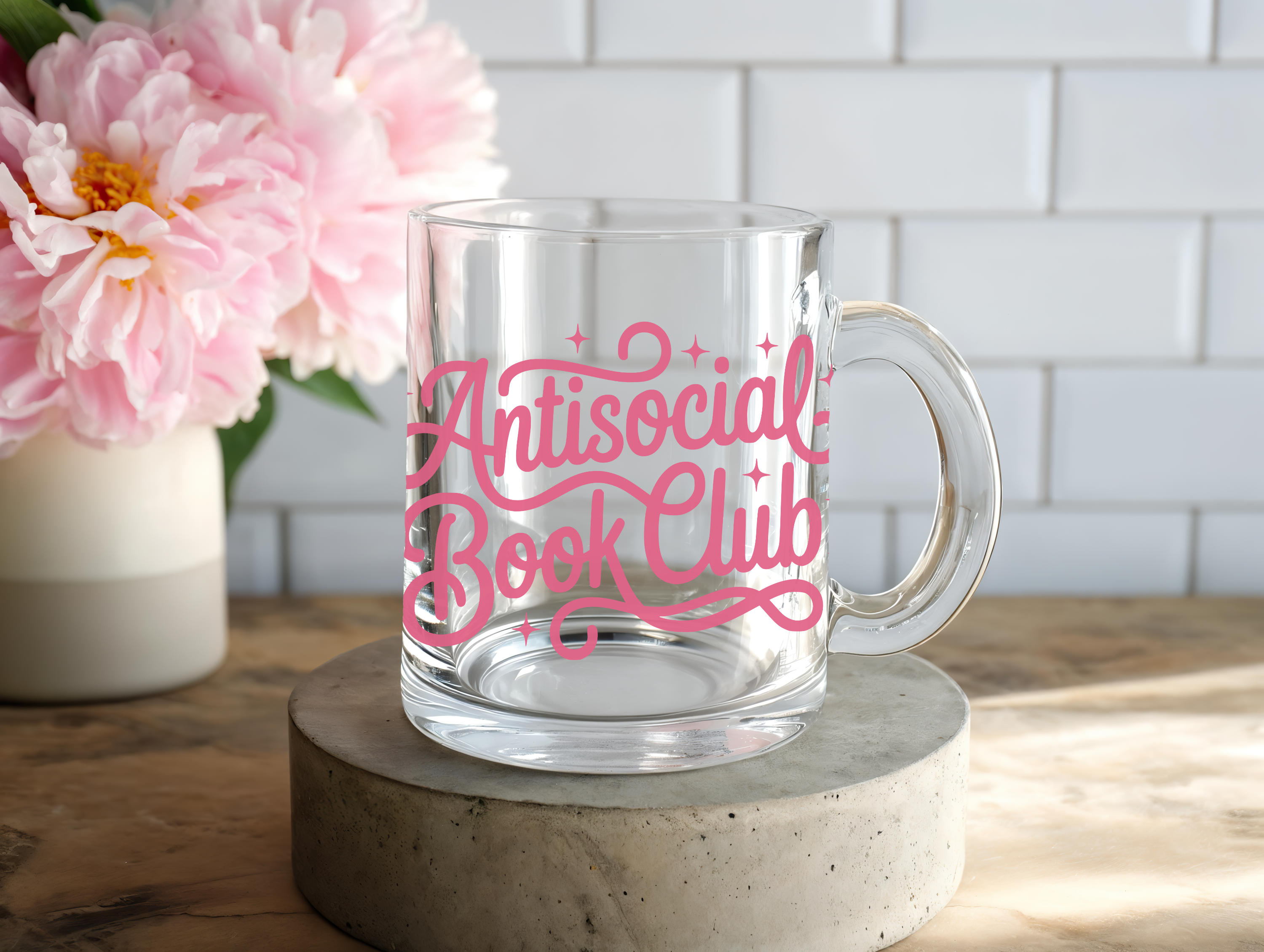 Antisocial Book Club Glass Mug