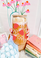 Berry Bows Glass Can