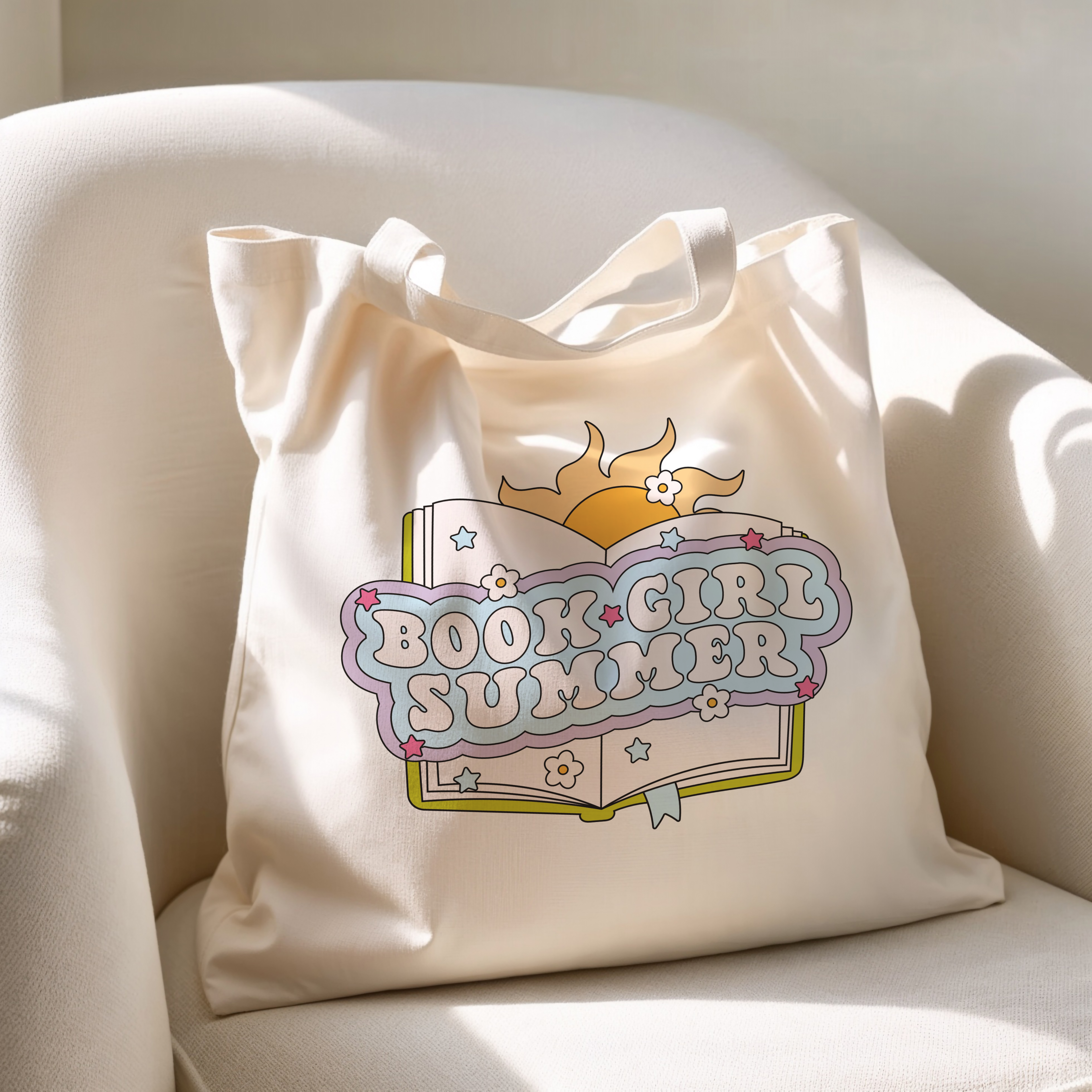 Book Girl Summer Tote Bag