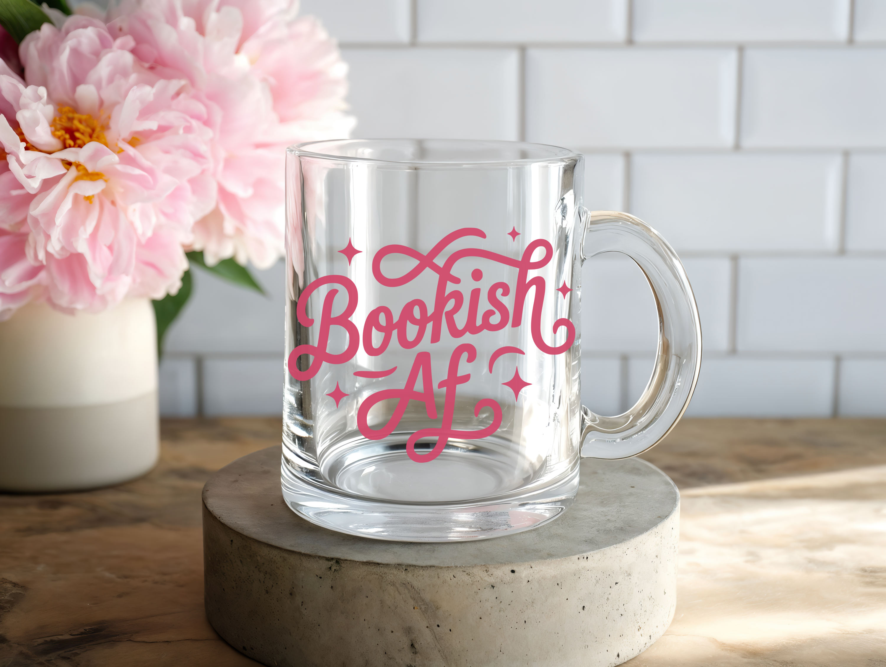 Bookish AF Glass Mug