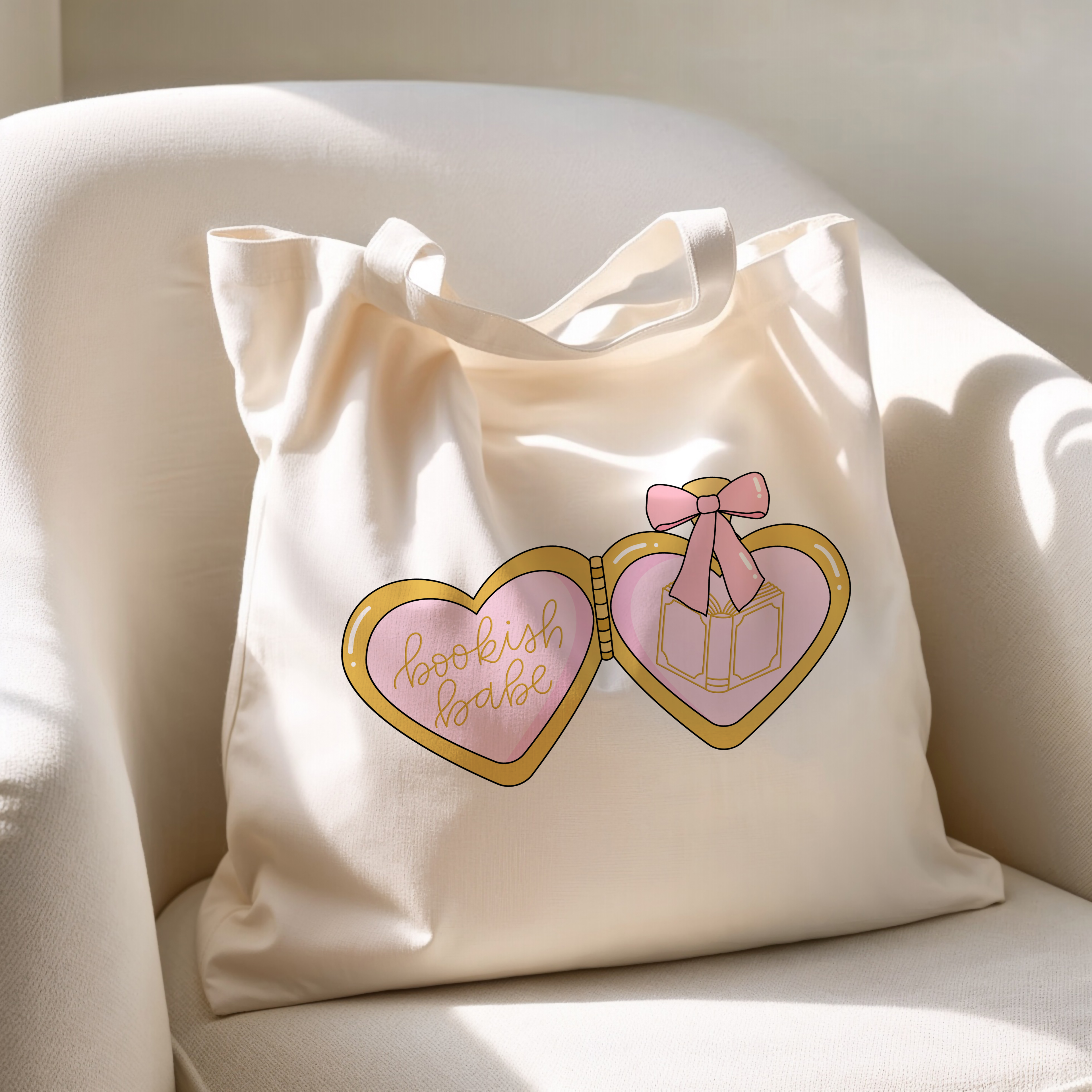 Bookish Babe Locket Tote Bag