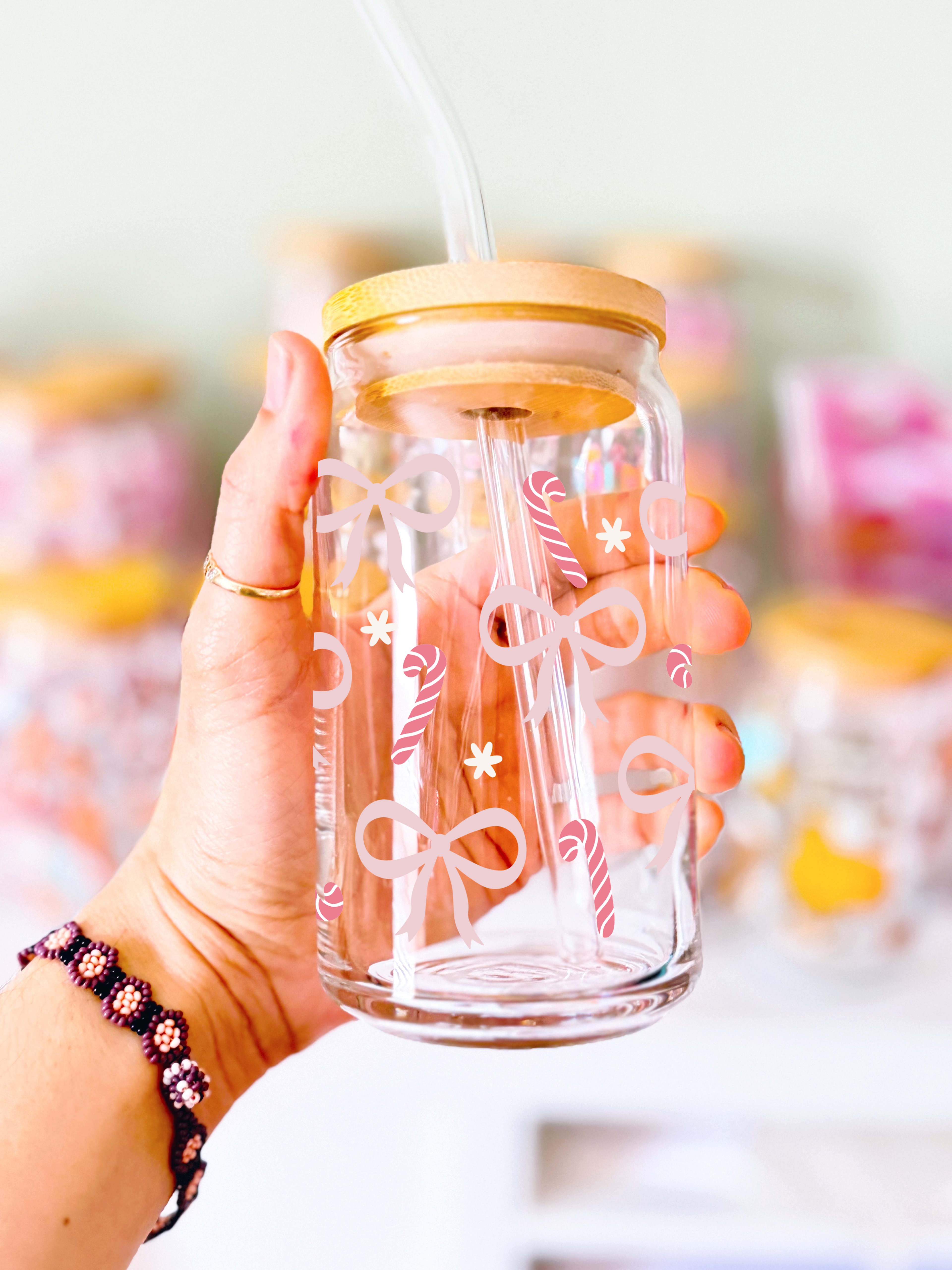 Coquette Candy Cane 16 oz Cup