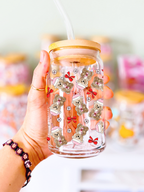 Christmas Bear Glass Can Cup