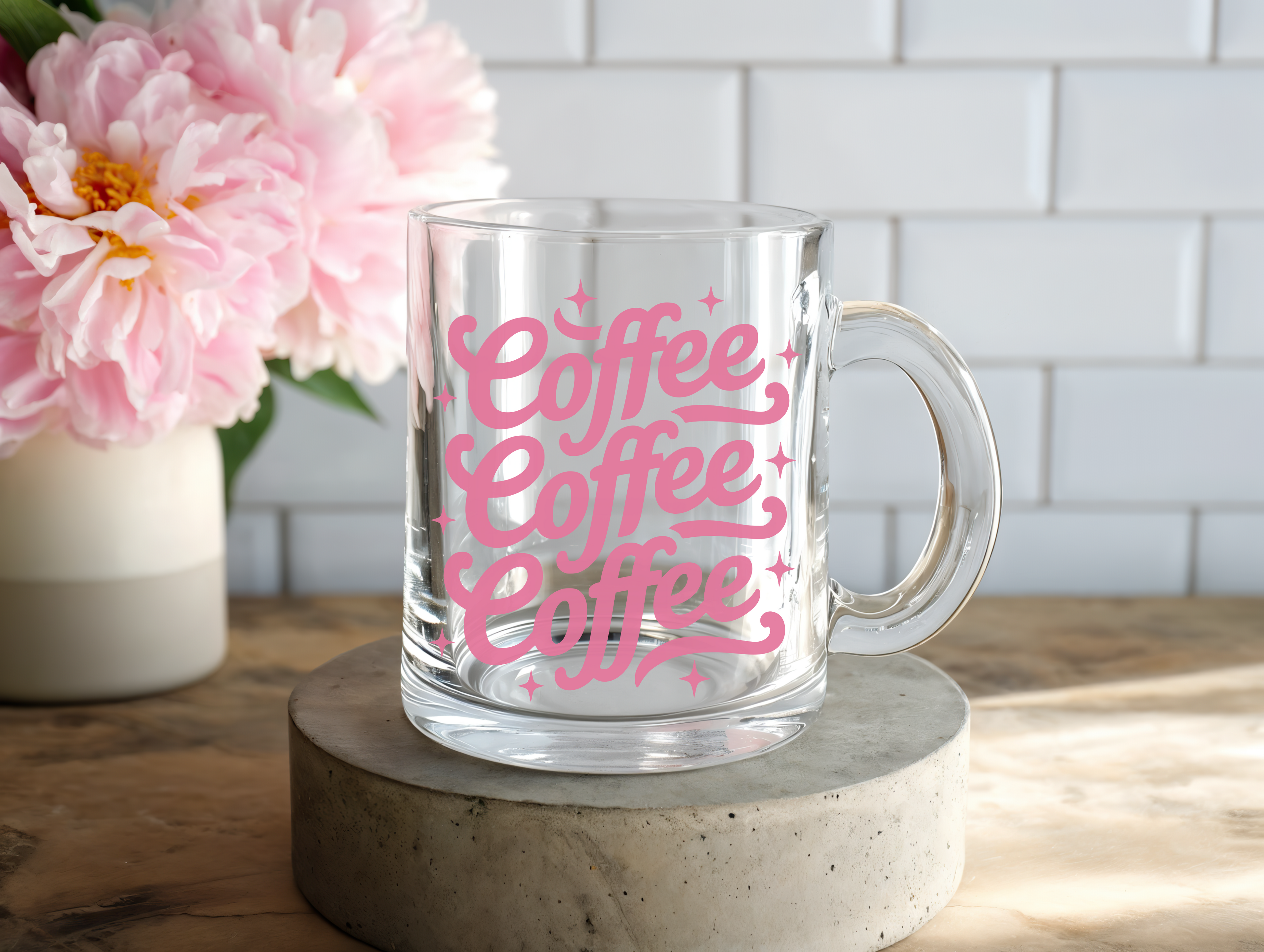 Coffee Coffee Coffee Glass Mug