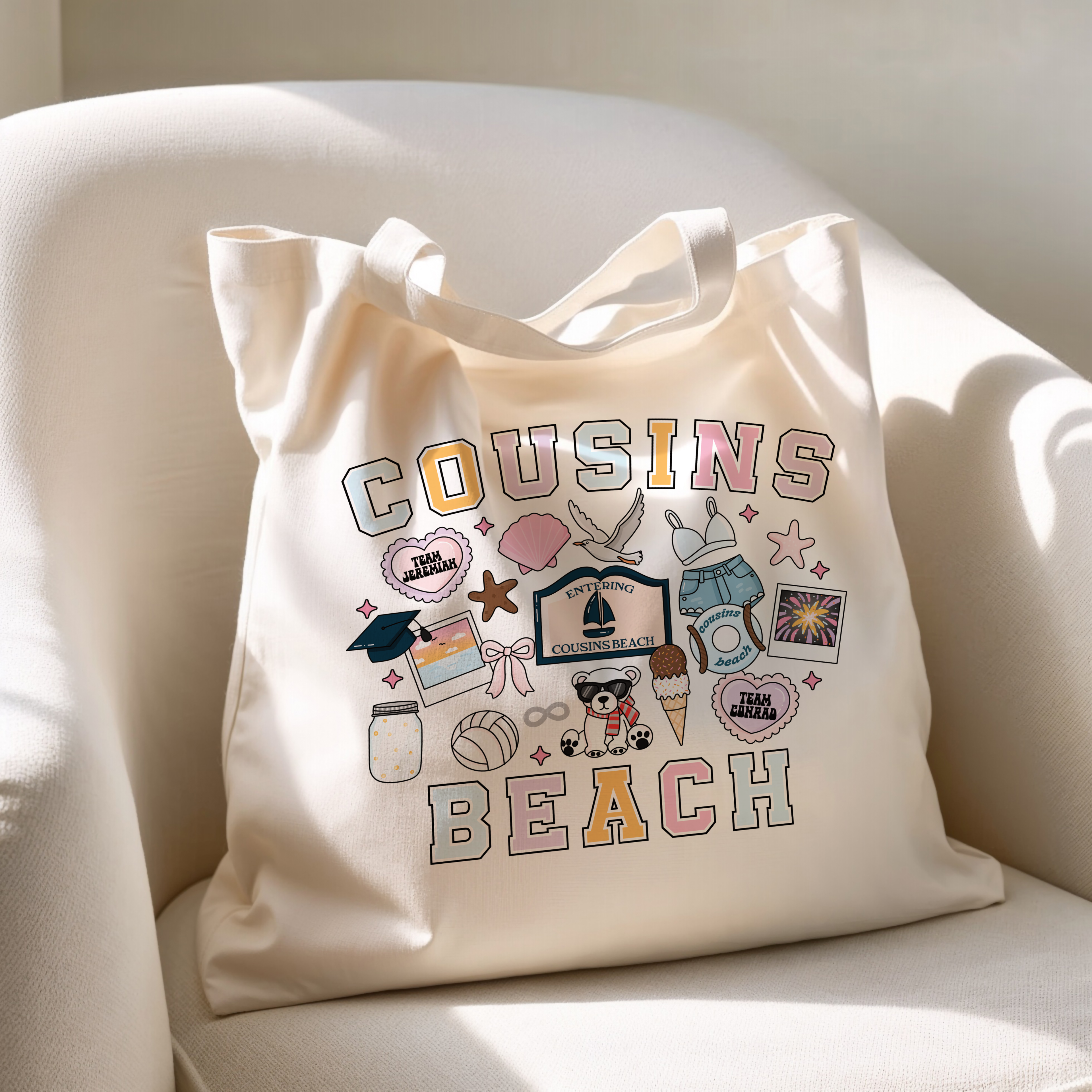 Cousins Beach Tote Bag