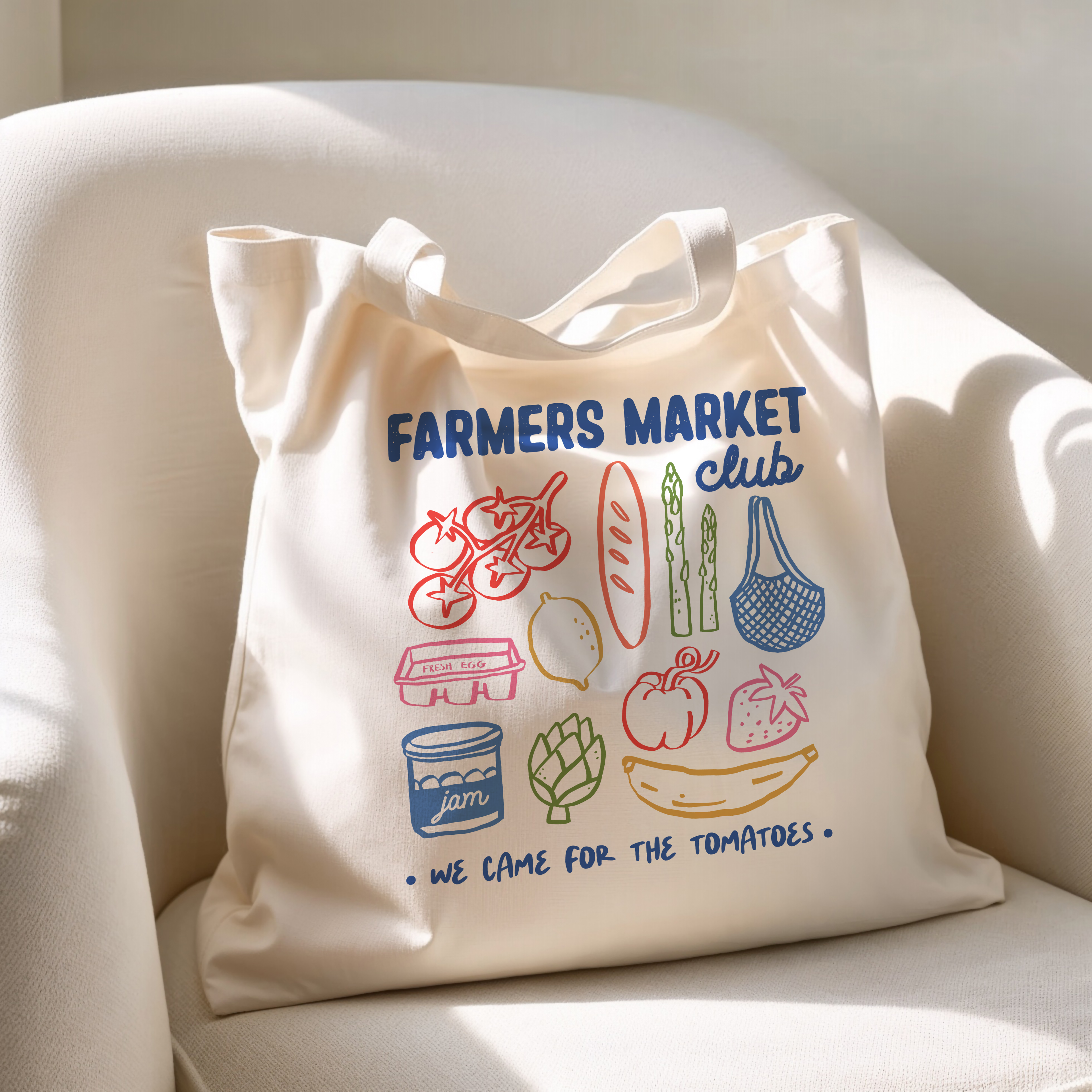 Farmers Market Club Tote Bag